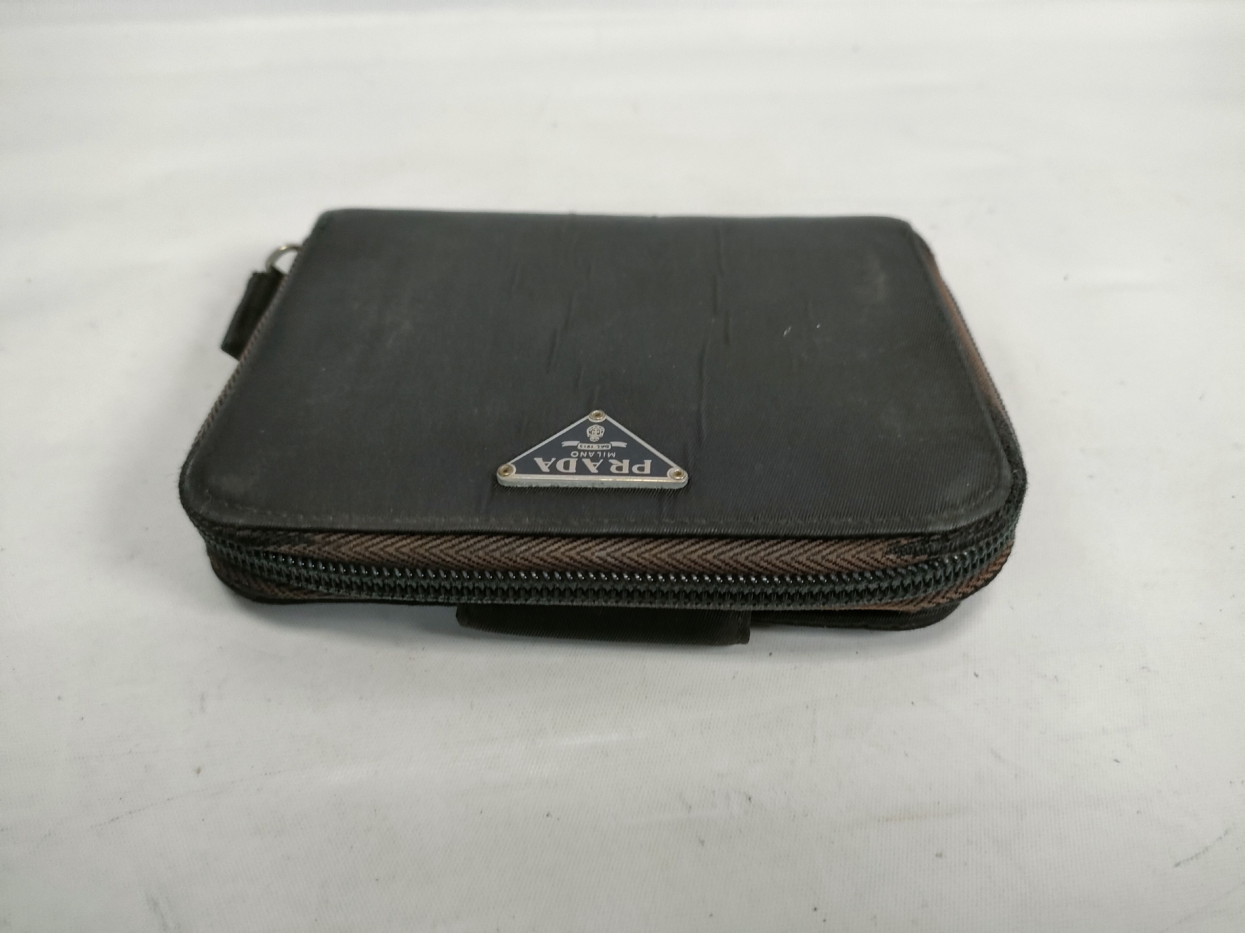 Nylon Tessuto Folding Wallet, Black — view 6