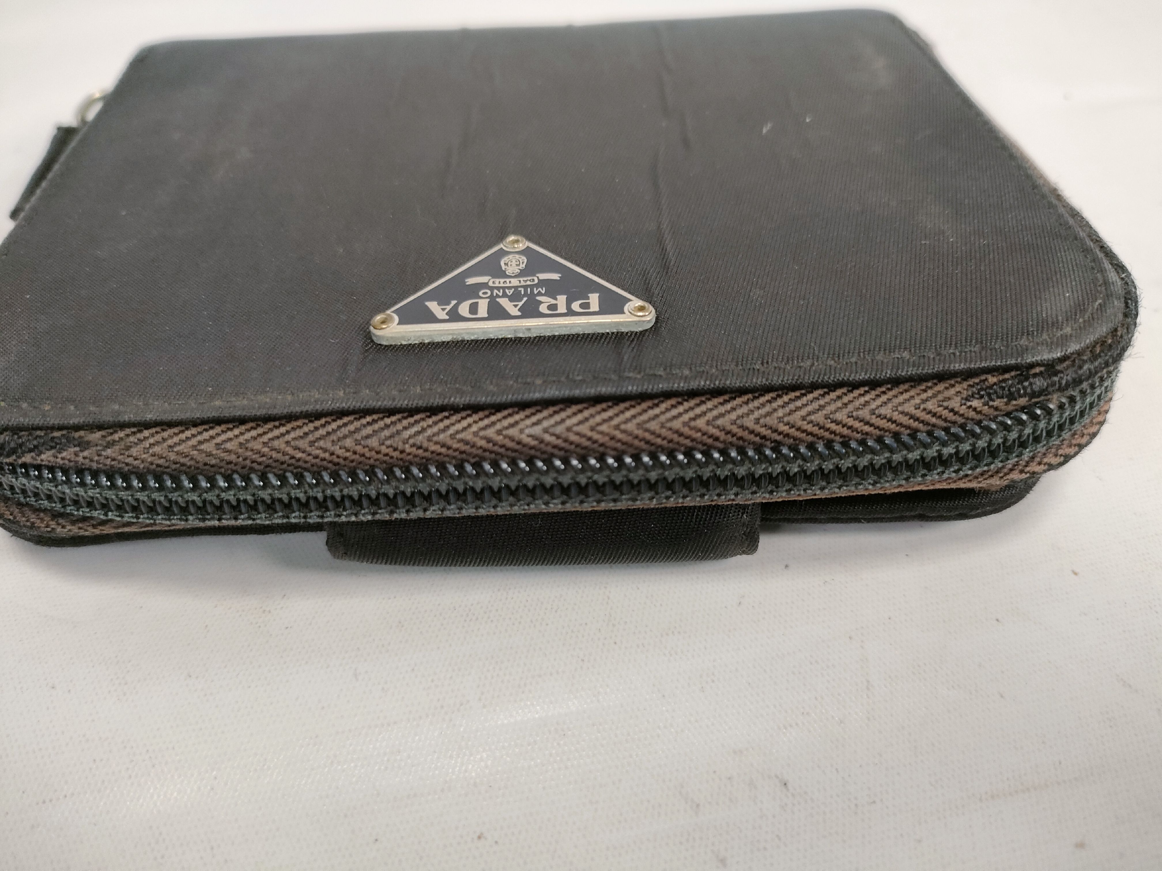 Nylon Tessuto Folding Wallet, Black — view 7