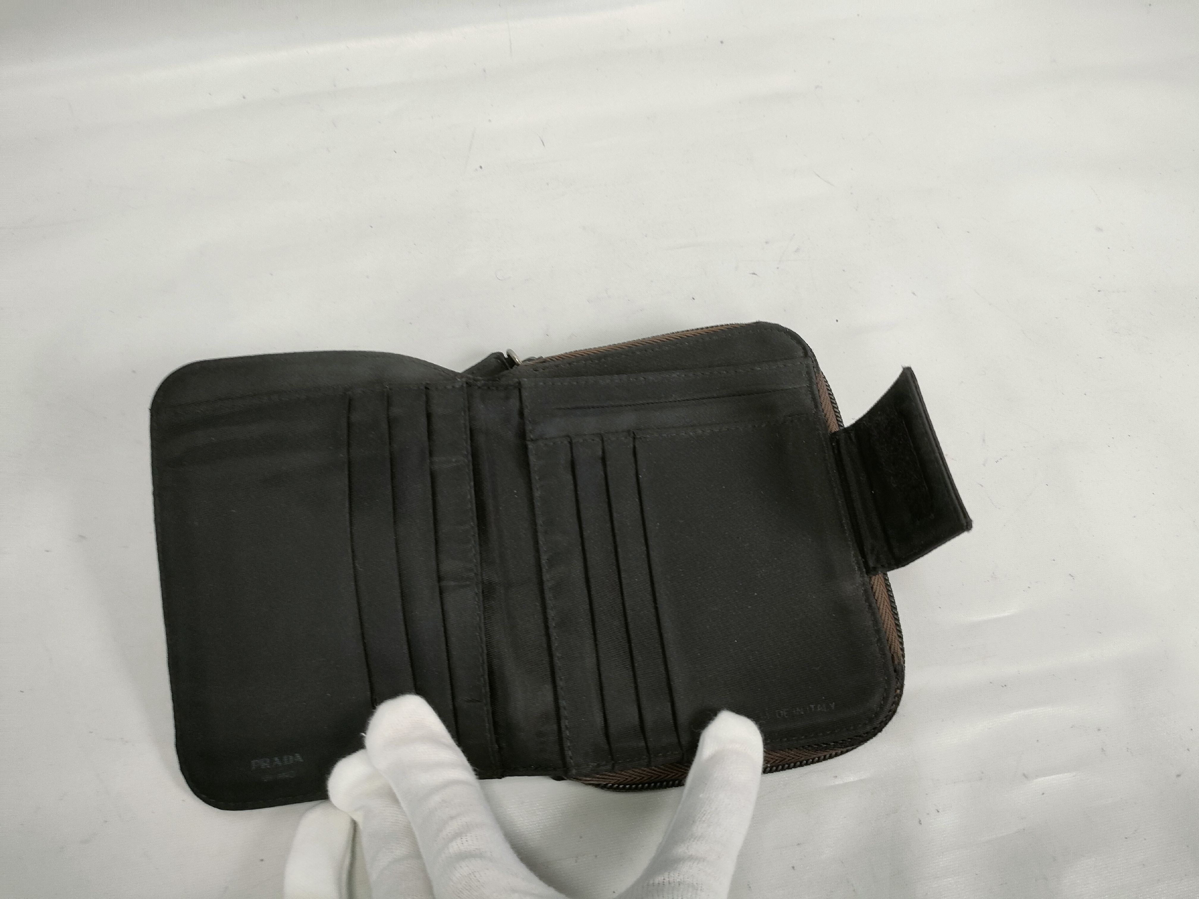Nylon Tessuto Folding Wallet, Black — view 8