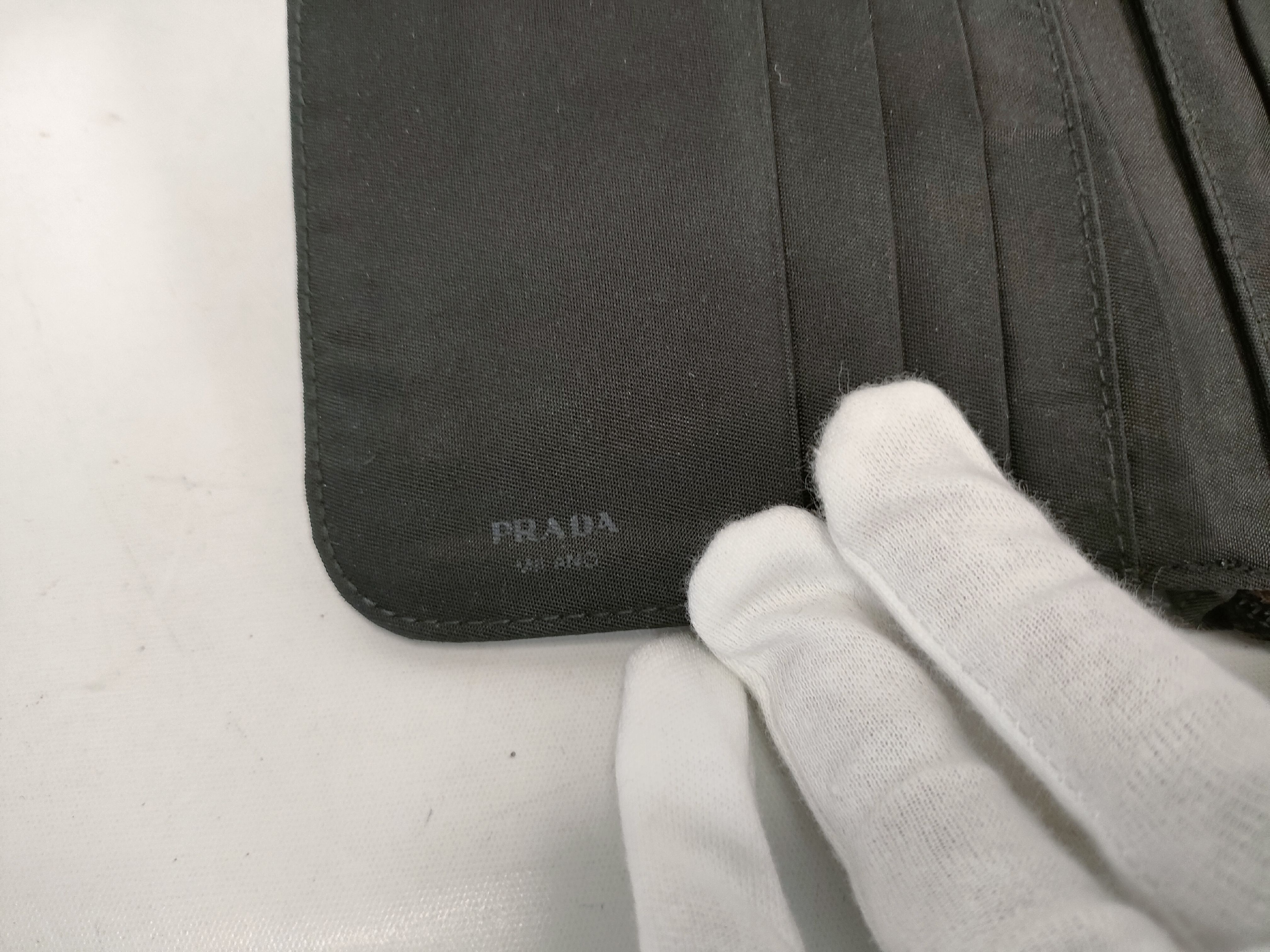 Nylon Tessuto Folding Wallet, Black — view 9