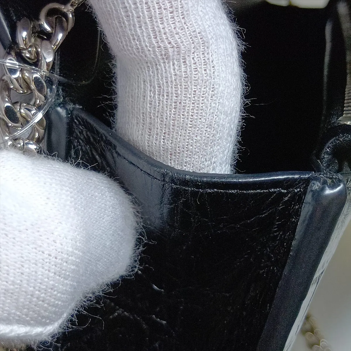 Kate 452159 Crocodile Embossed Chain Wallet Black — view 14
