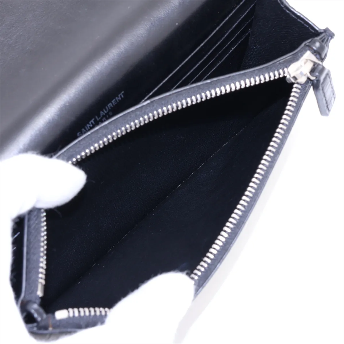 Kate 452159 Crocodile Embossed Chain Wallet Black — view 8