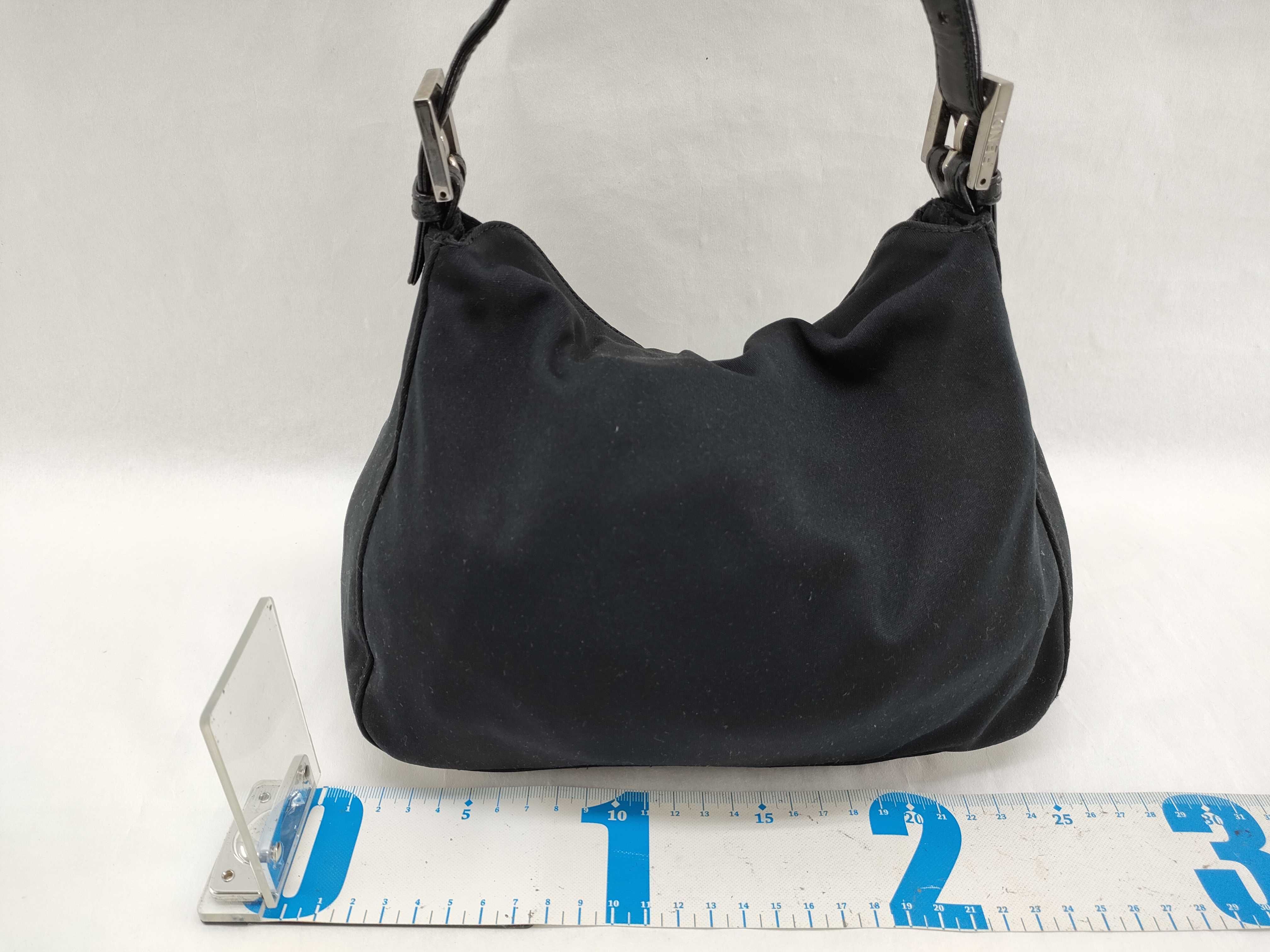 Mamma Fendi Mamma Bucket Cotton Black Handbag — view 2