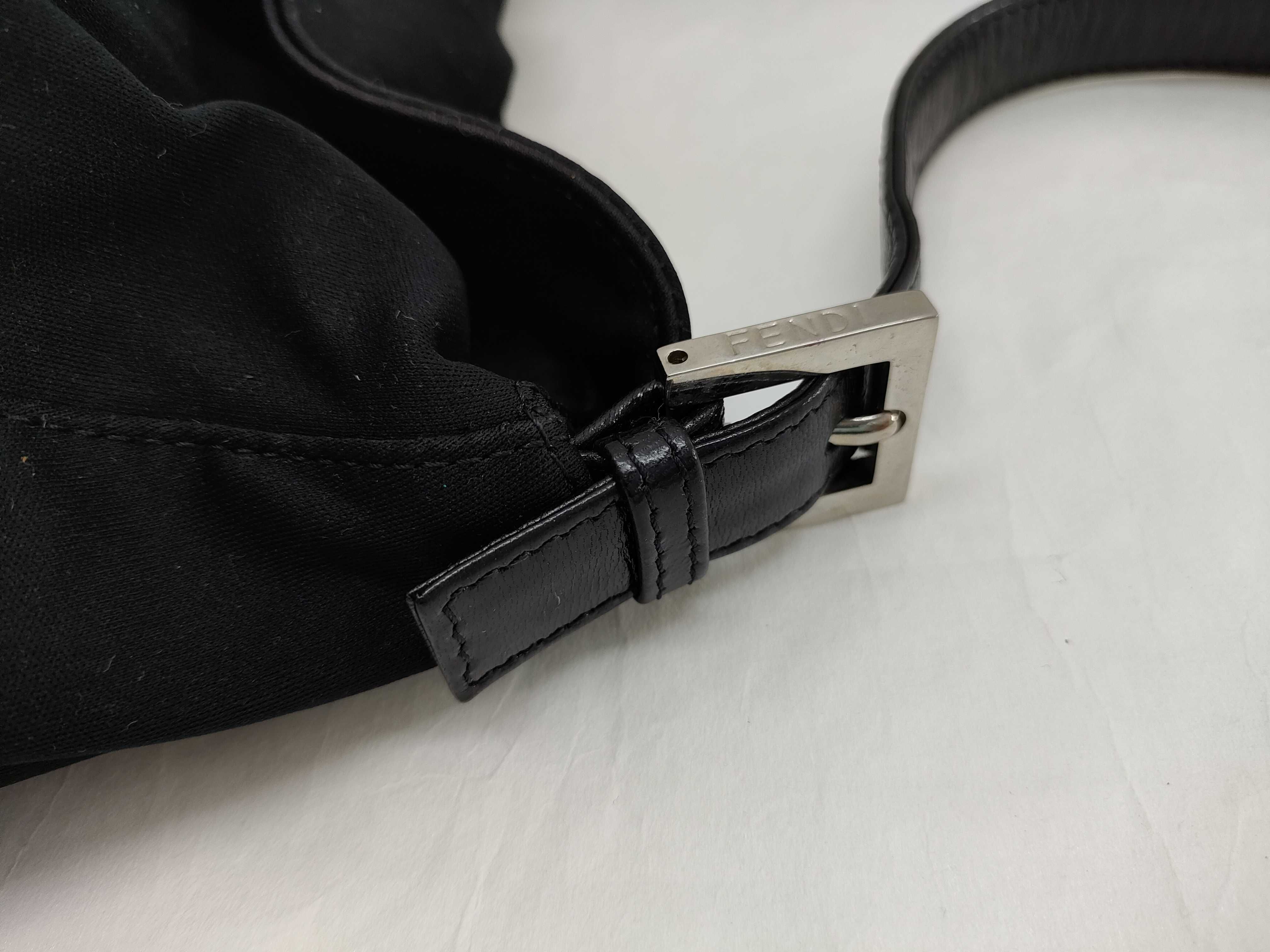 Mamma Fendi Mamma Bucket Cotton Black Handbag — view 5