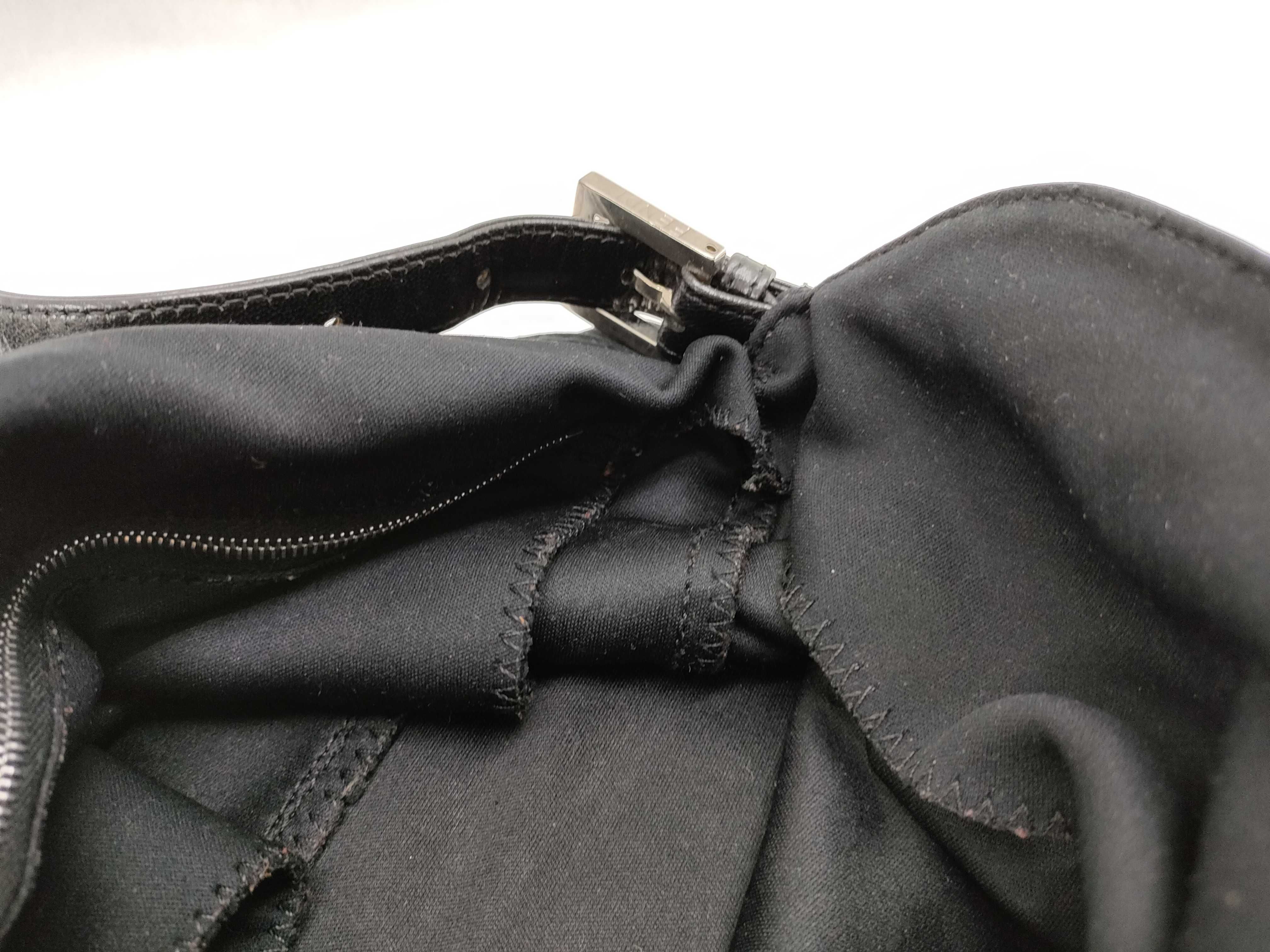 Mamma Fendi Mamma Bucket Cotton Black Handbag — view 9