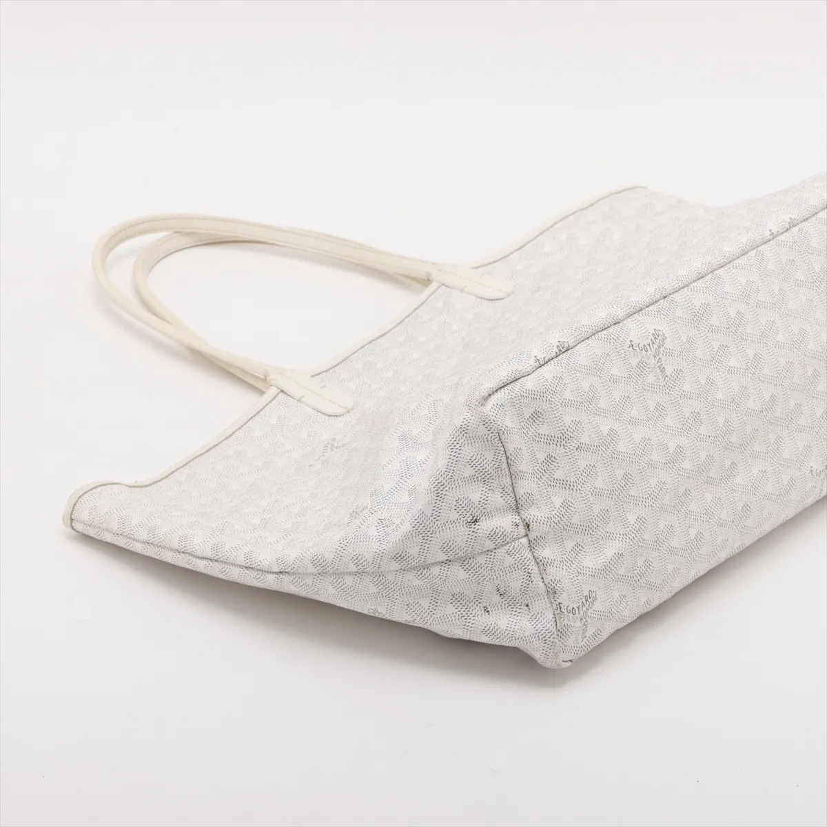 Saint Louis PM PVC x Leather Tote Bag, White — view 4