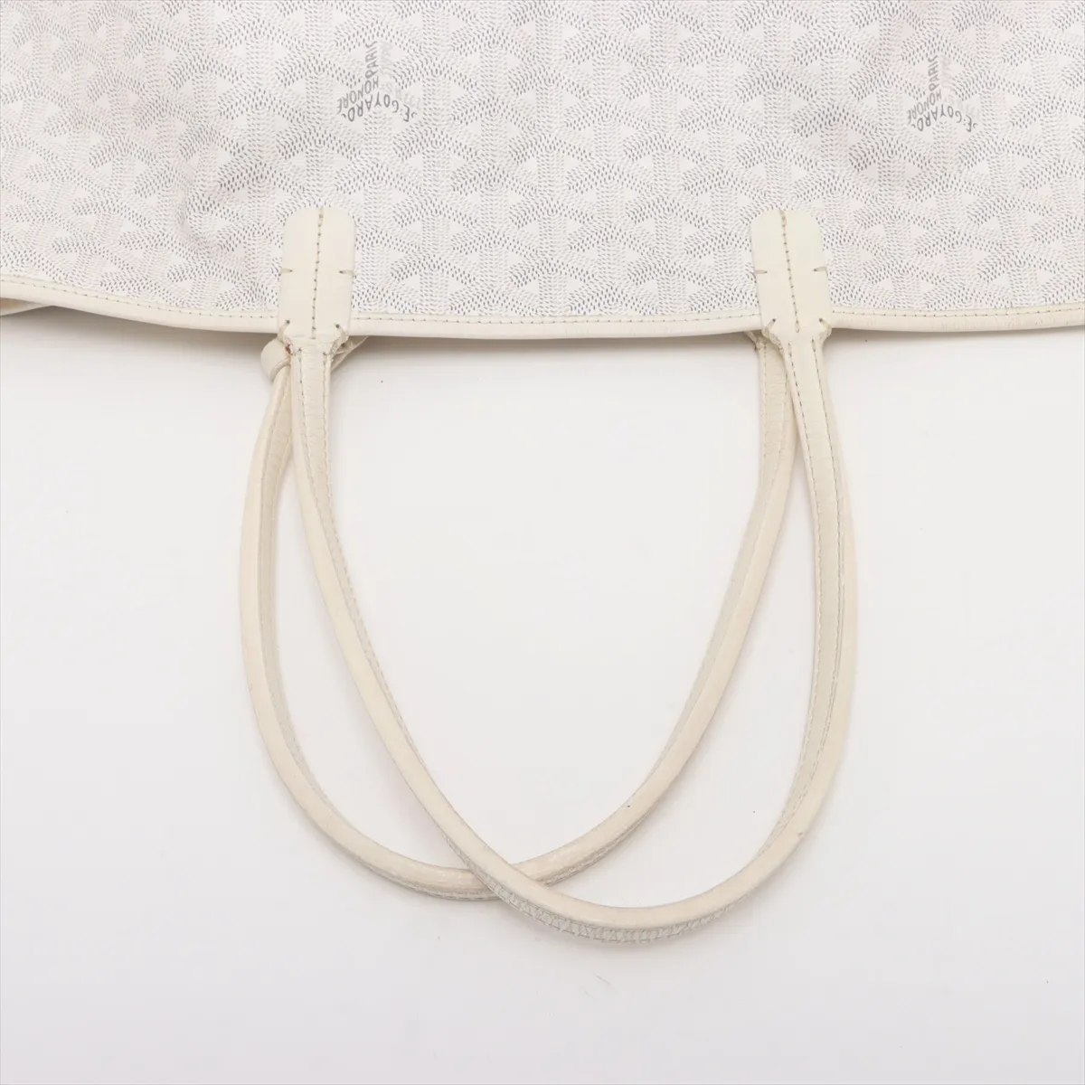 Saint Louis PM PVC x Leather Tote Bag, White — view 5
