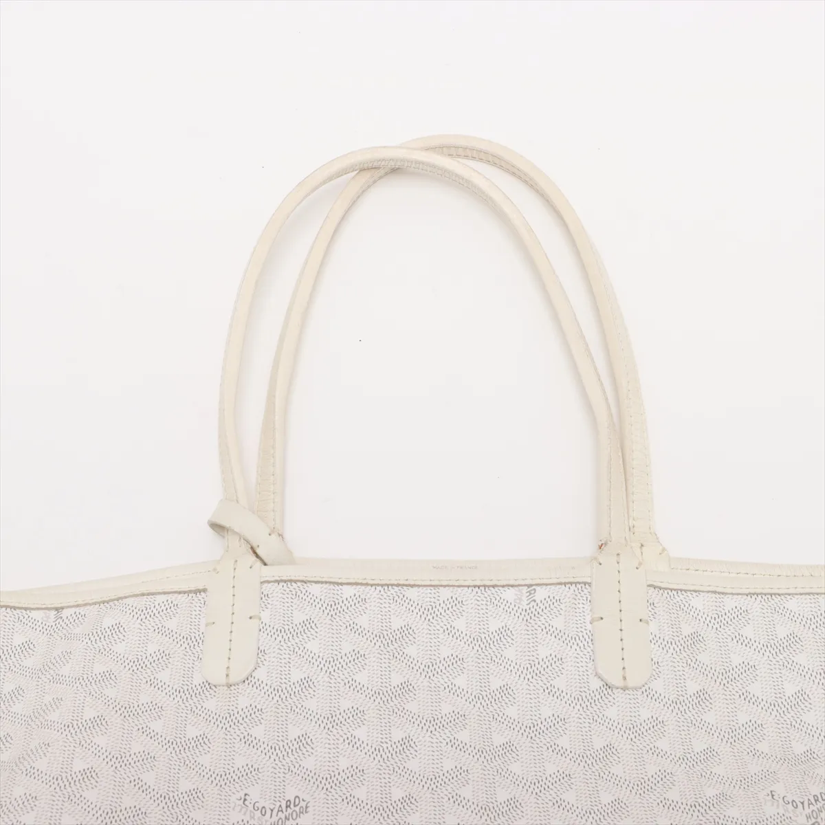 Saint Louis PM PVC x Leather Tote Bag, White — view 6