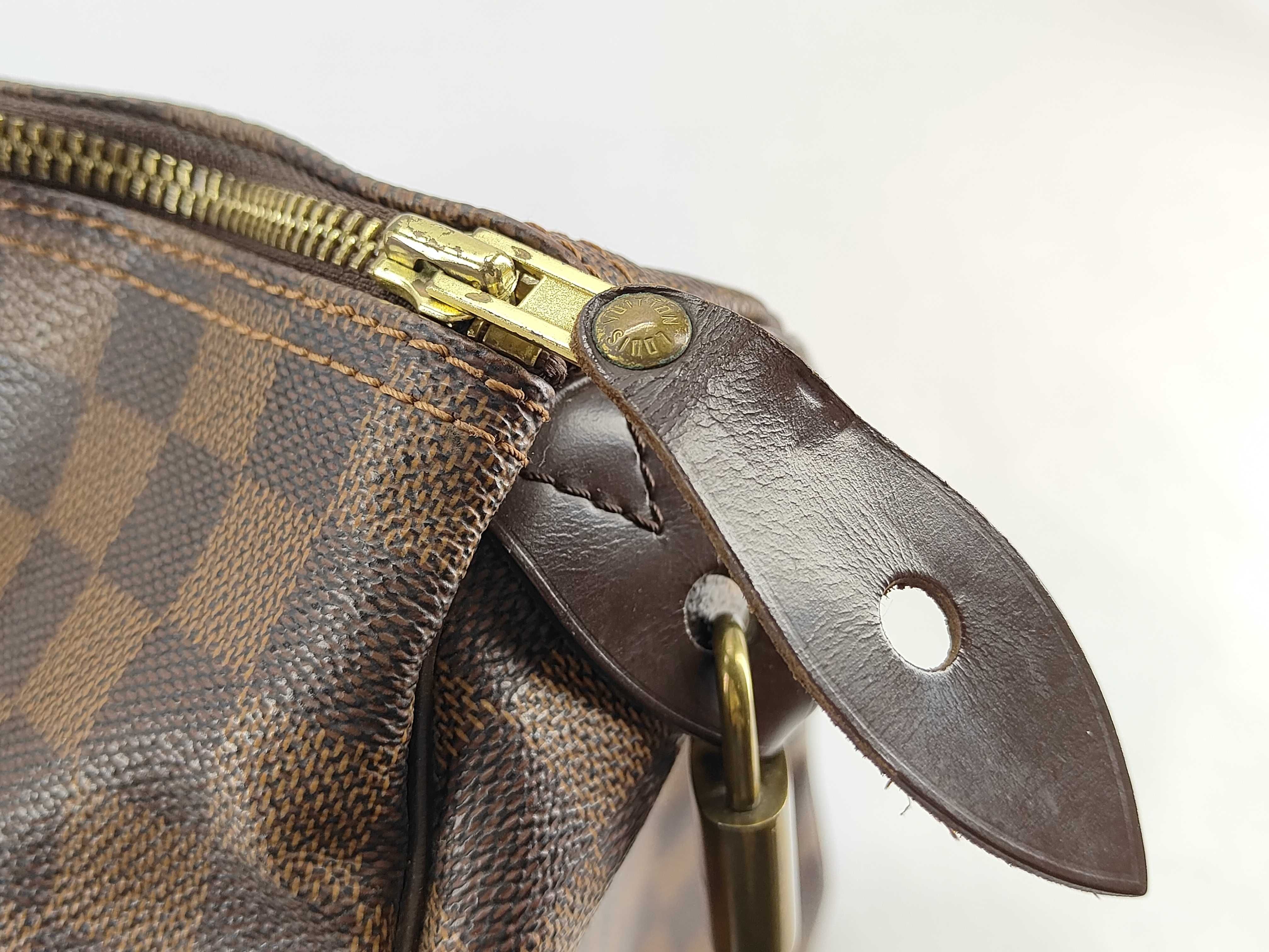 Damier ID- Bag Canvas Damier Speedy 35 Brown #N41523 RI2112 Tote Bag — view 11