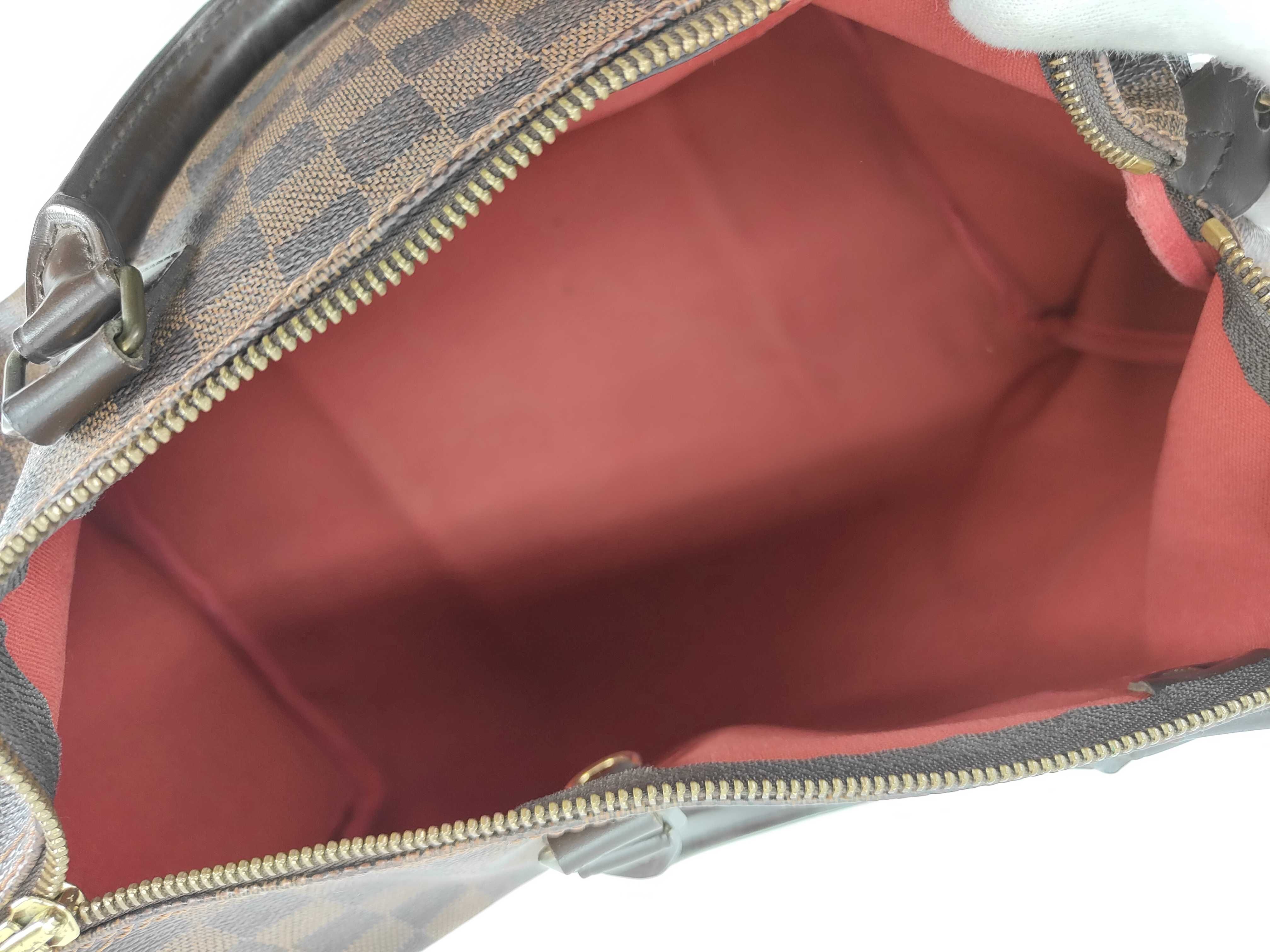 Damier ID- Bag Canvas Damier Speedy 35 Brown #N41523 RI2112 Tote Bag — view 12