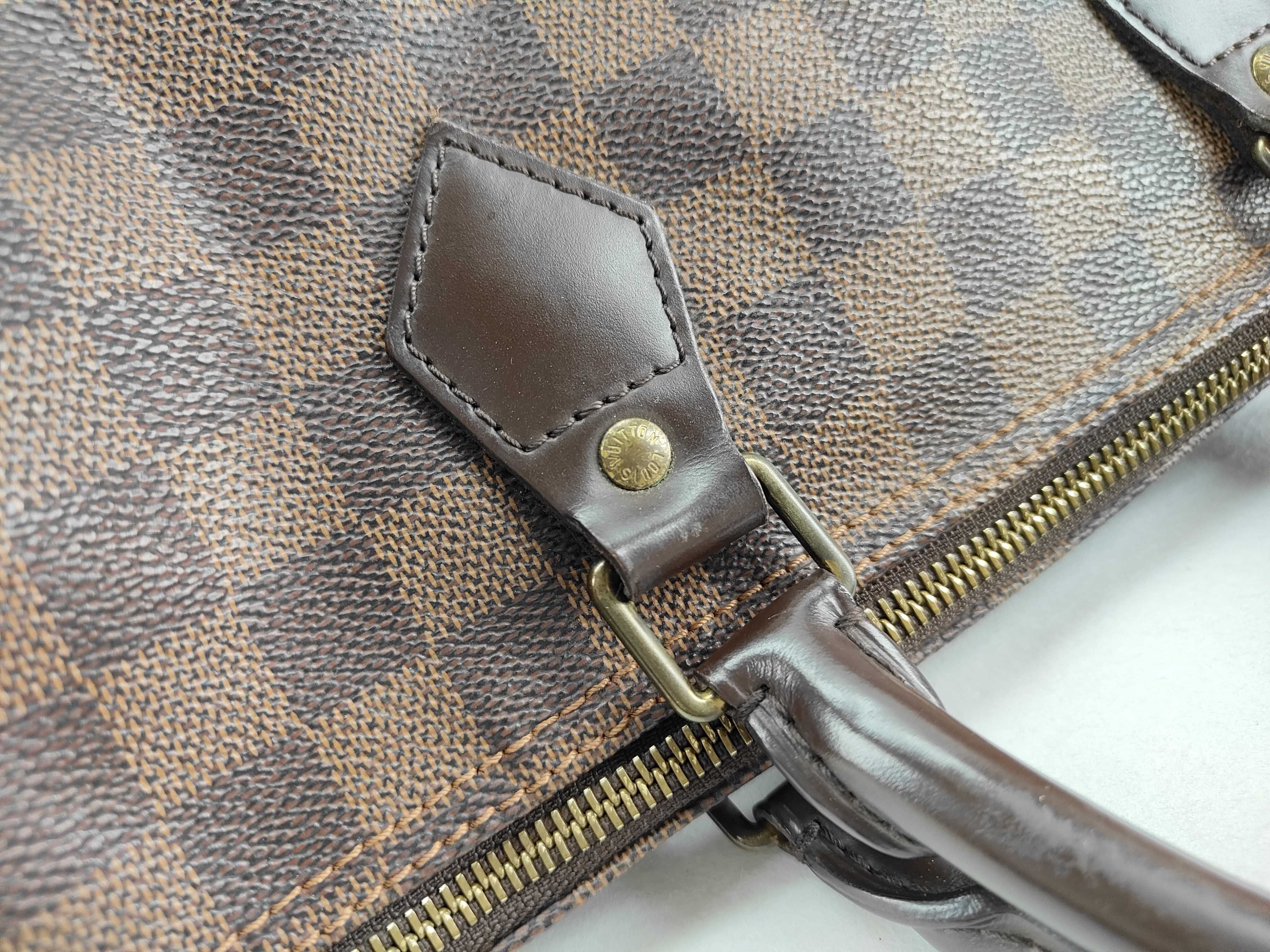 Damier ID- Bag Canvas Damier Speedy 35 Brown #N41523 RI2112 Tote Bag — view 6