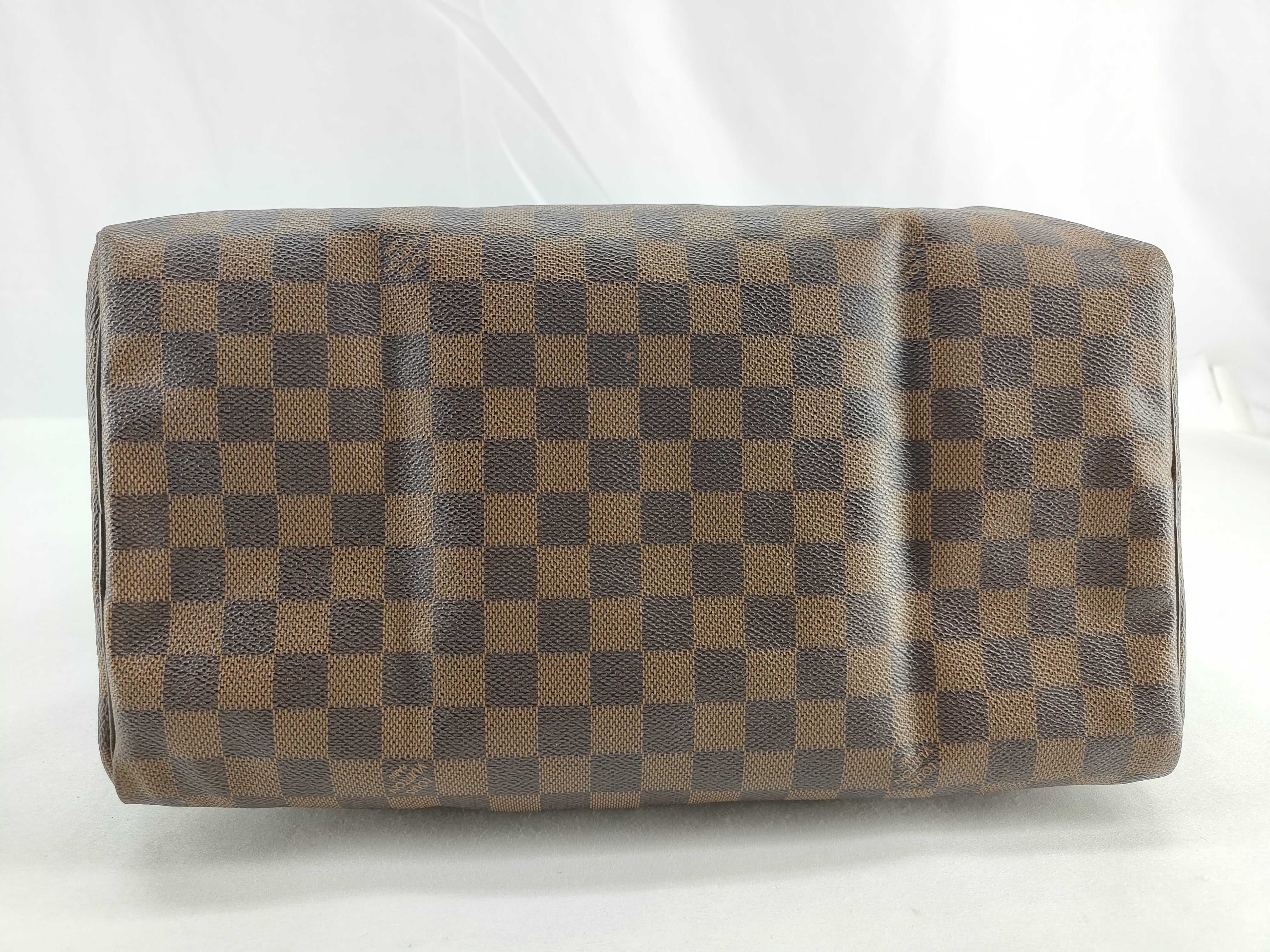 Damier ID- Bag Canvas Damier Speedy 35 Brown #N41523 RI2112 Tote Bag — view 8