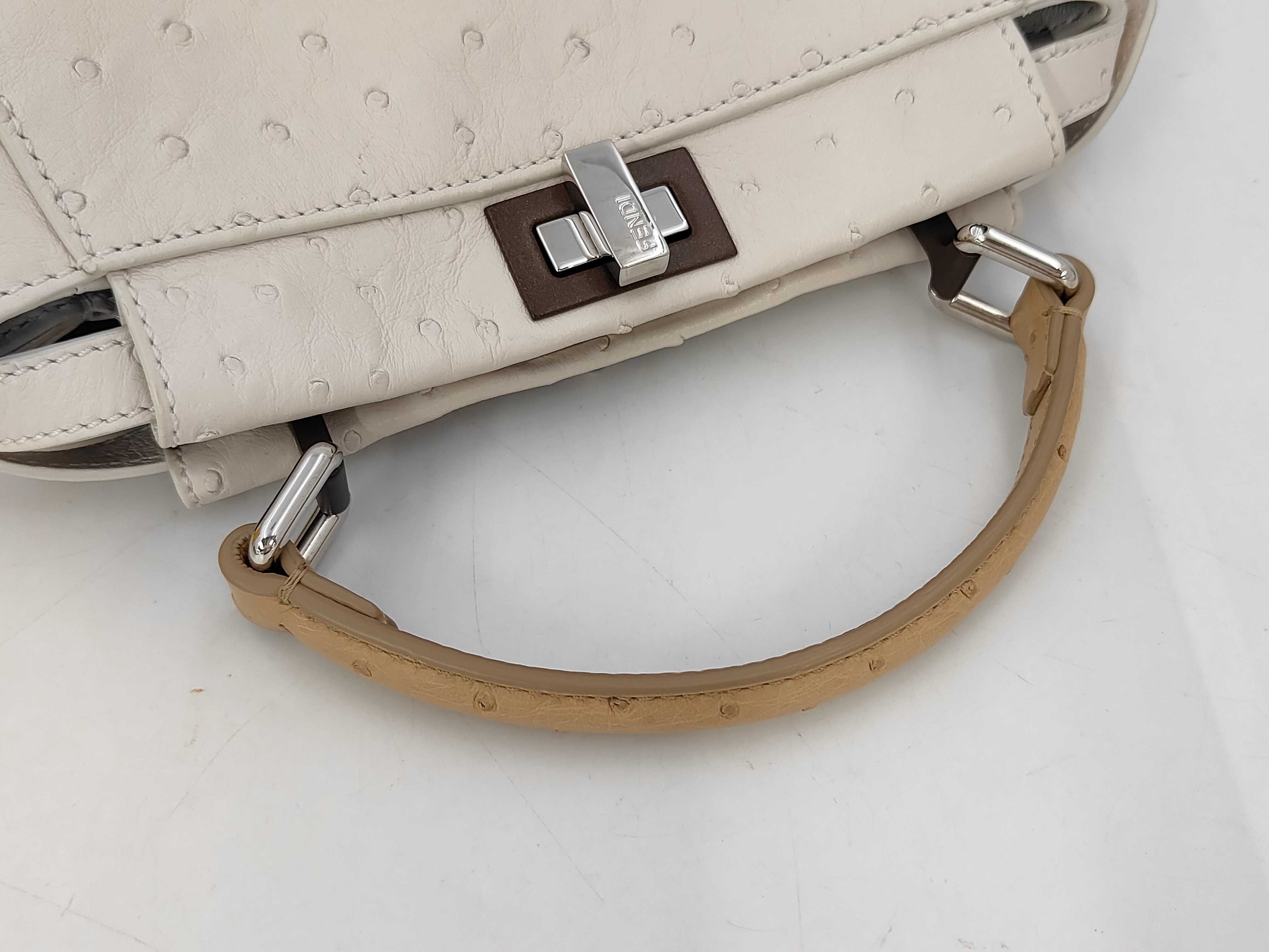 Mini Ostrich Shoulder Bag — view 5