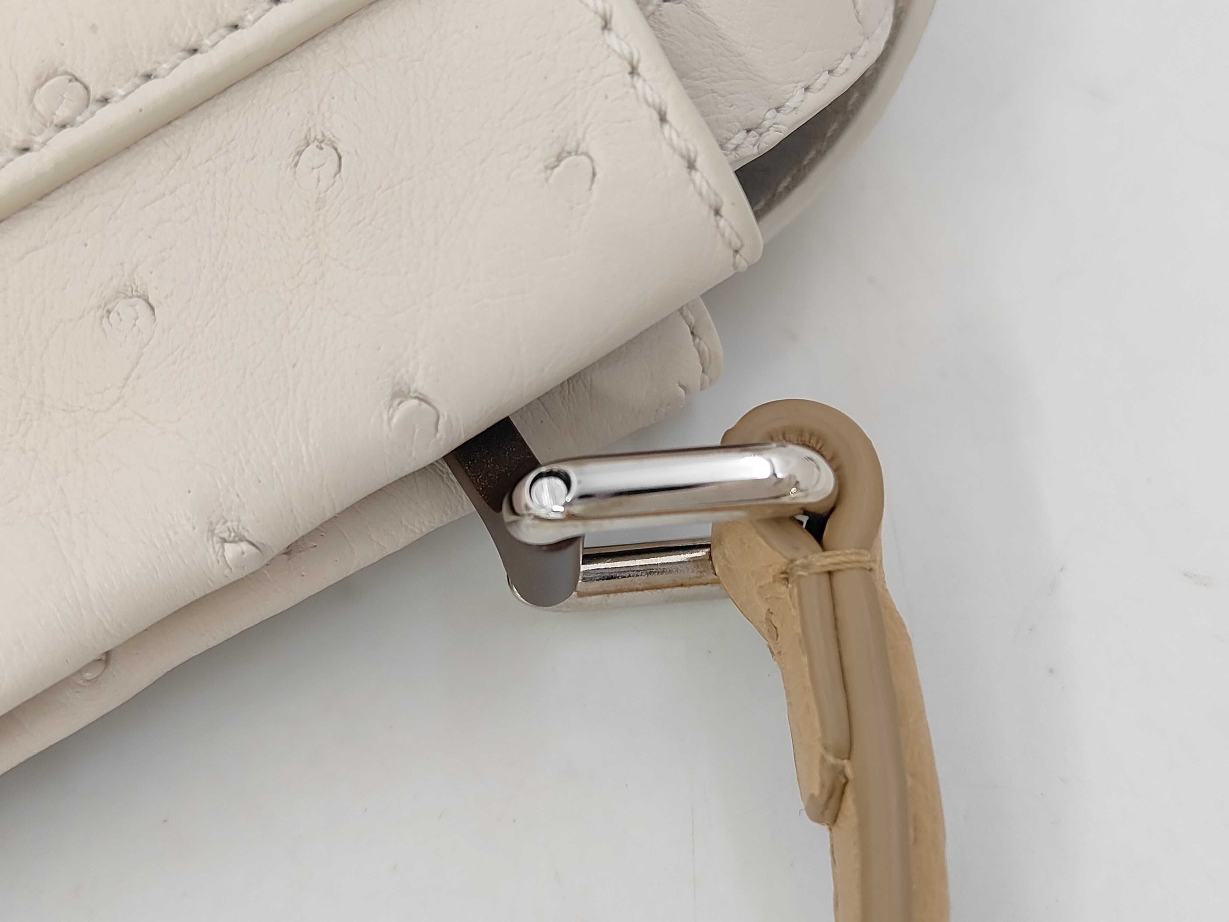 Mini Ostrich Shoulder Bag — view 7