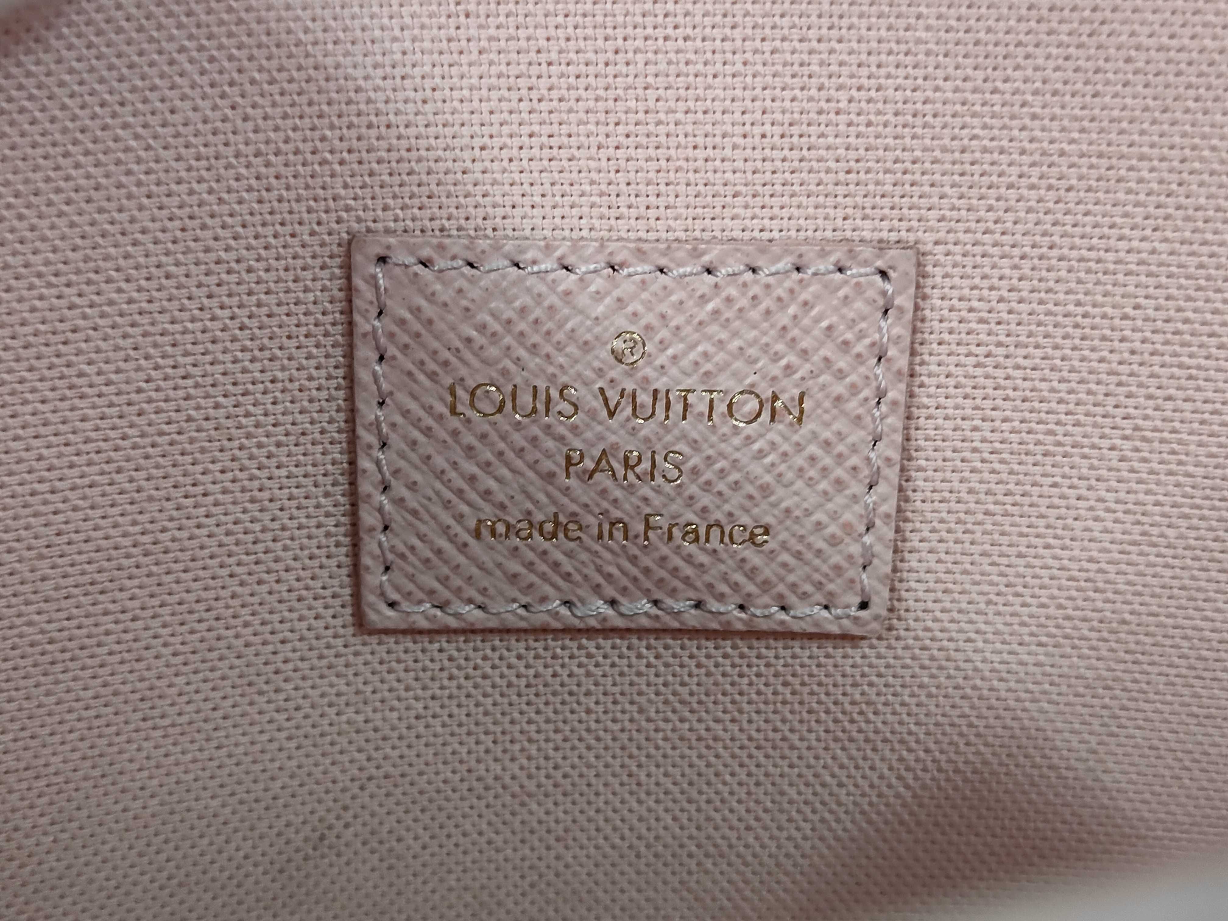 Felicie Pochette Ivory Damier Azur Gold Hardware Pouch — view 11