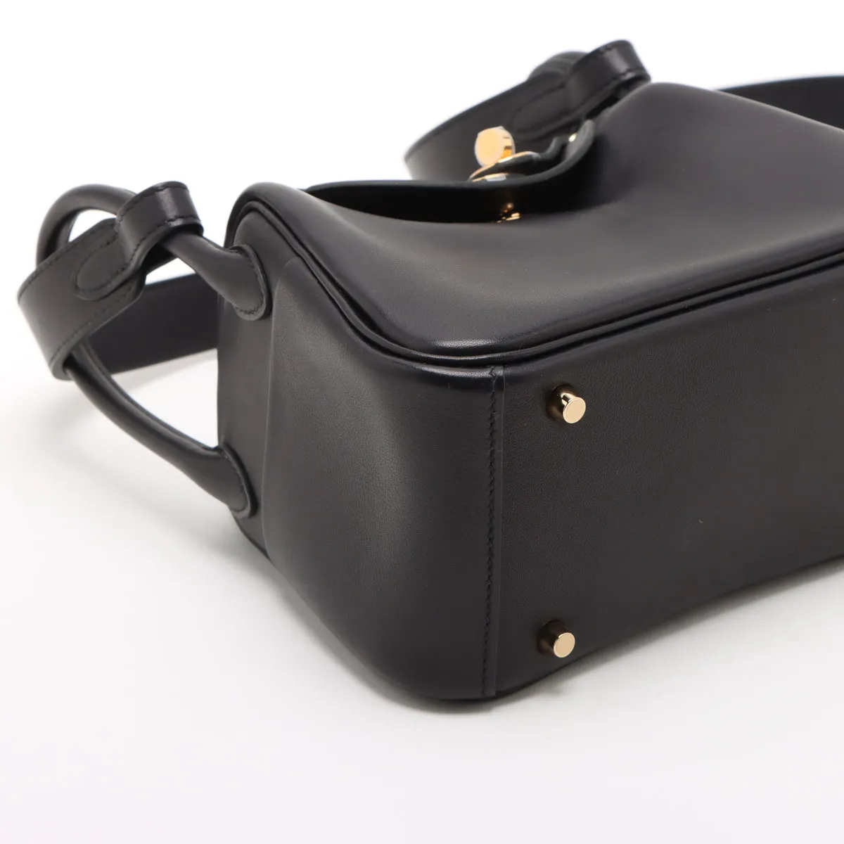 [Individually wrapped] Hermes Lindy Mini 20 Vaux Volupt Black Gold Hardware K:2025 — view 4