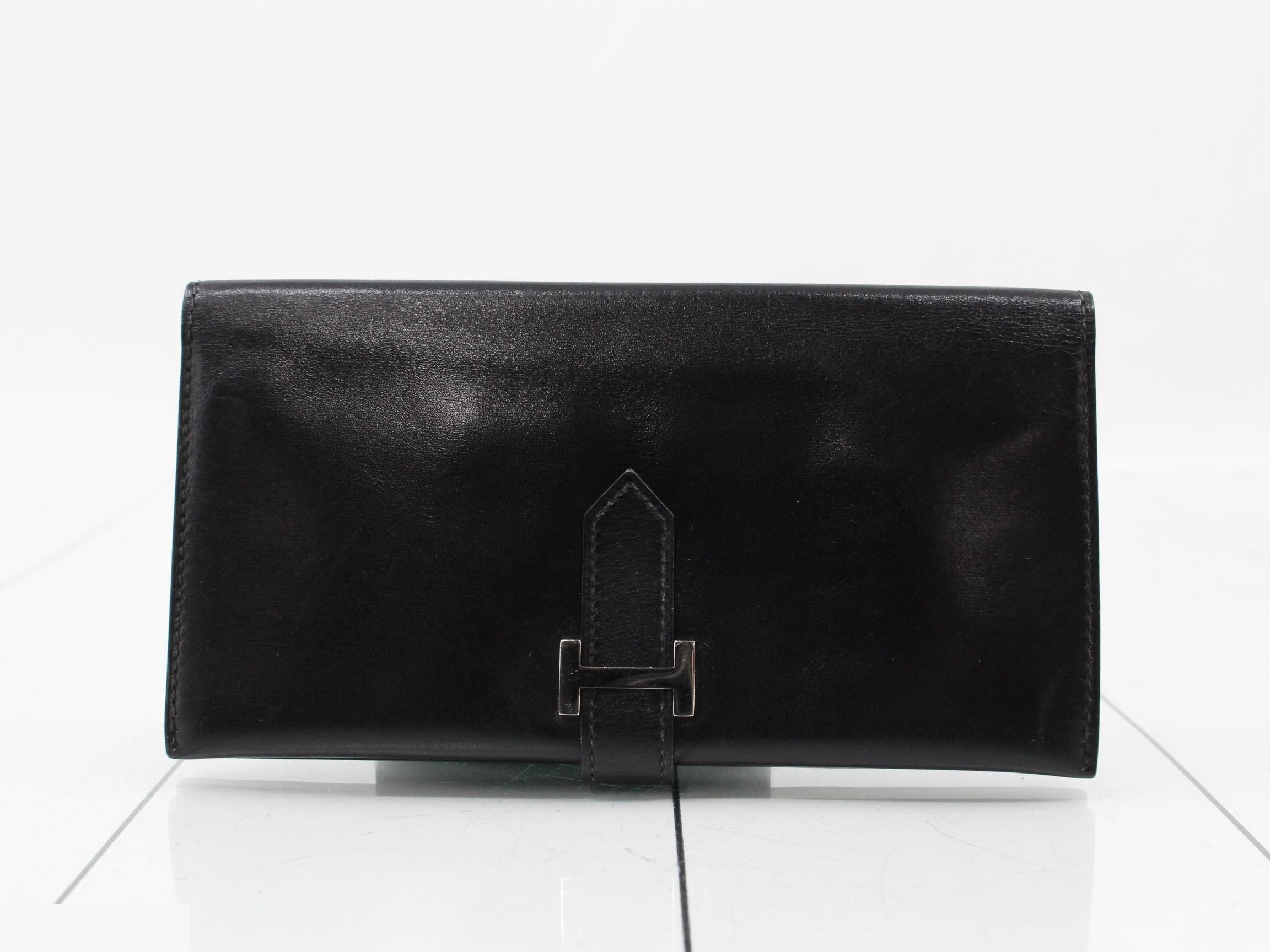Bearn Box Calf Leather, Silver Hardware, Black, D