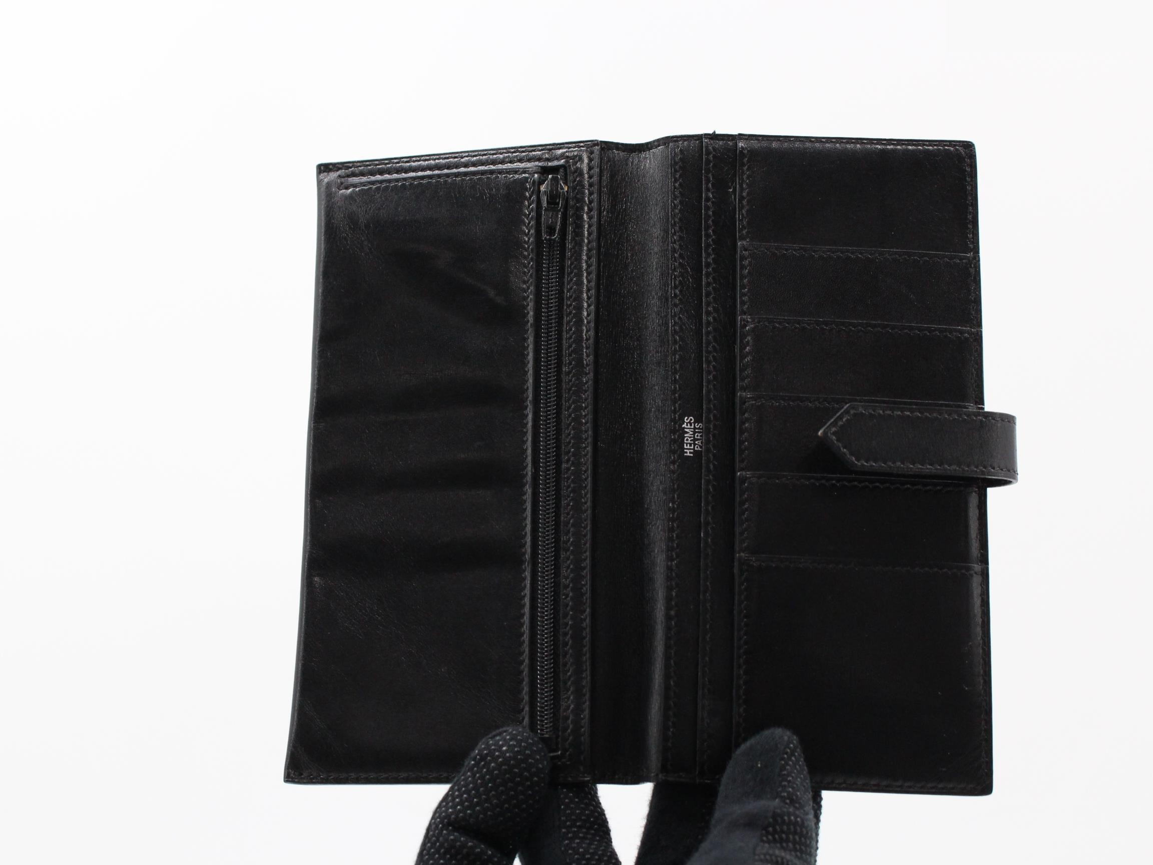 Bearn Box Calf Leather, Silver Hardware, Black, D — view 4