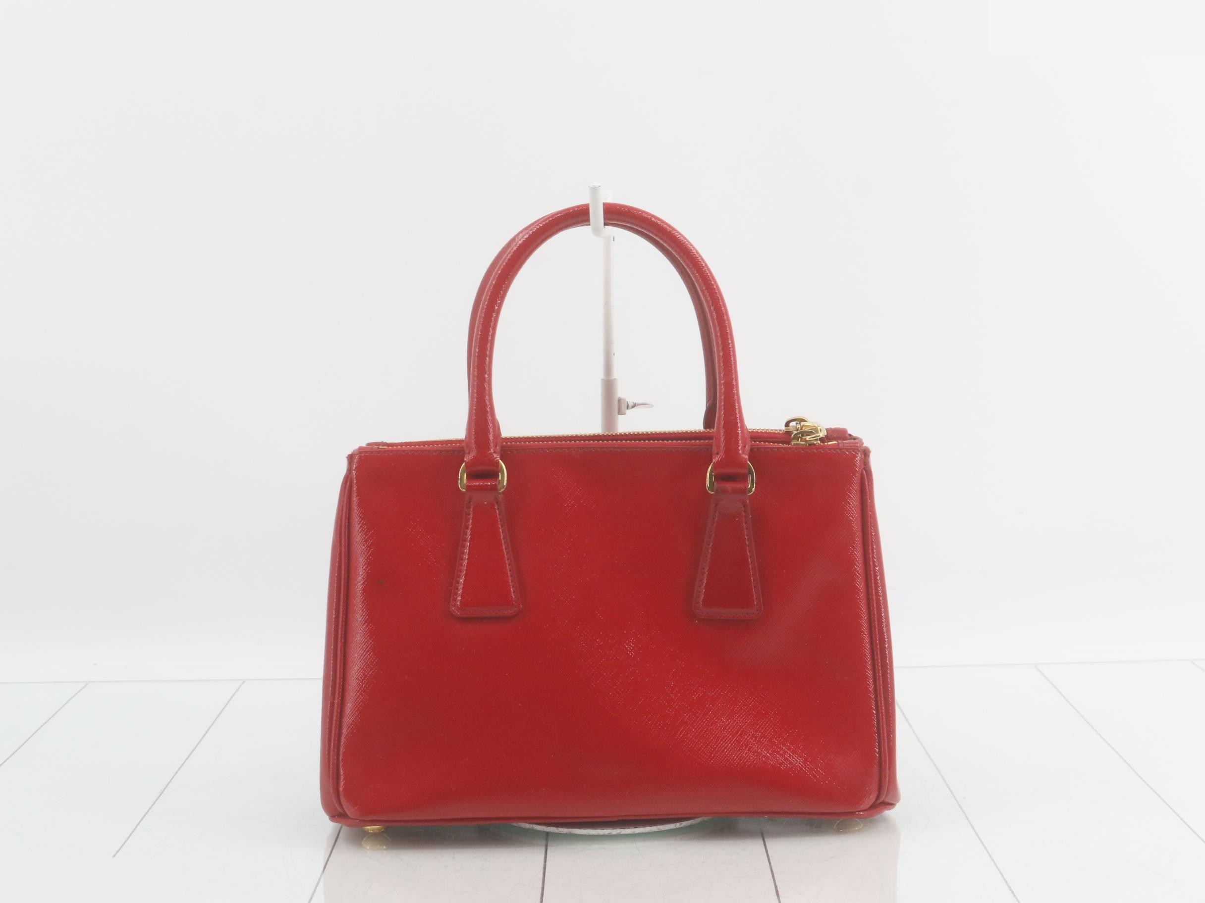 Galleria 2-Way Handbag, Saffiano Leather, Red — view 2