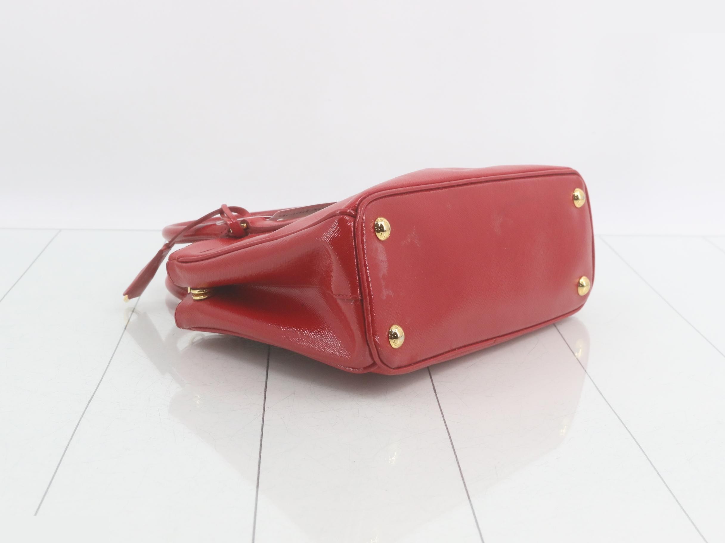 Galleria 2-Way Handbag, Saffiano Leather, Red — view 5