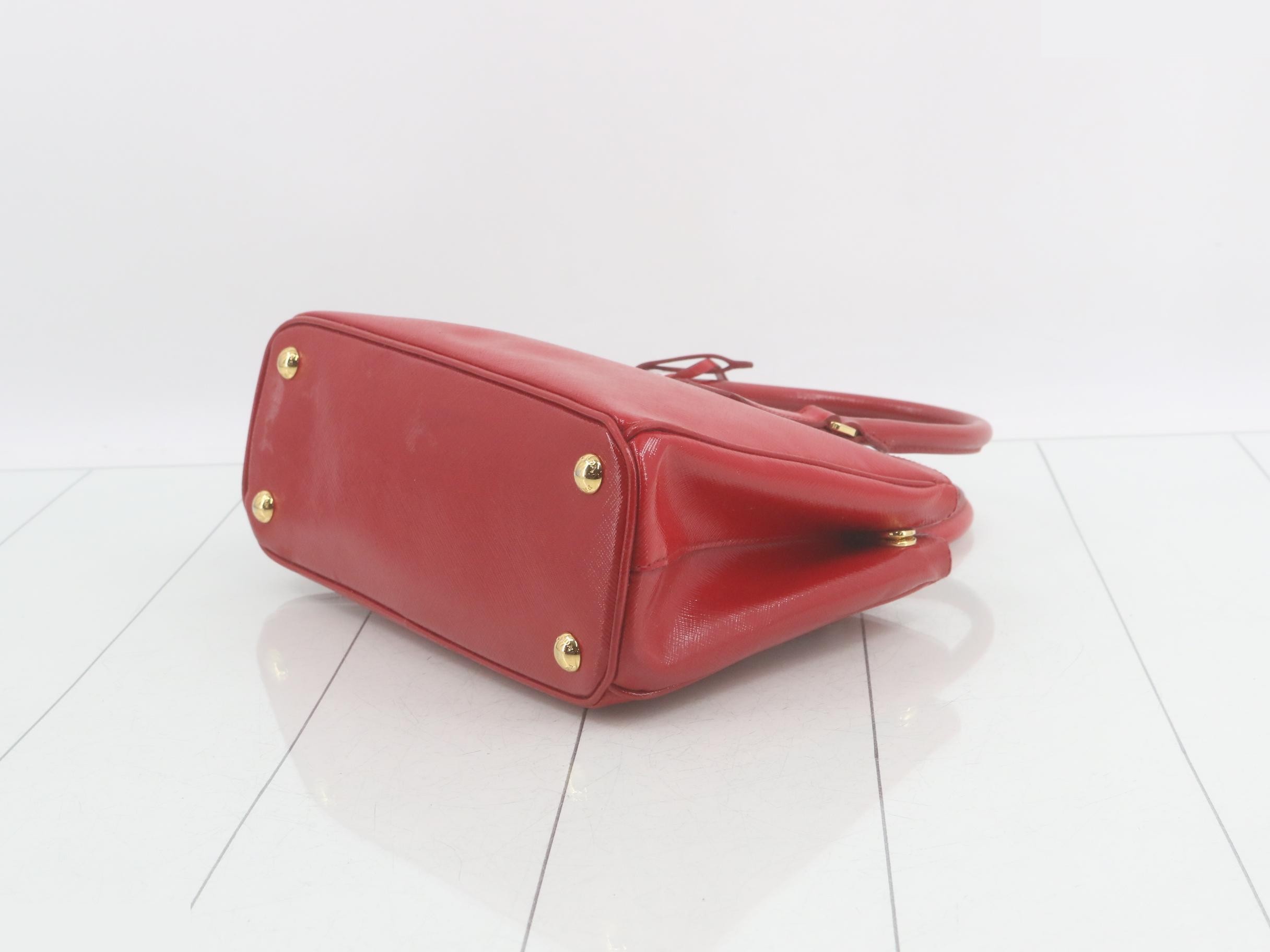 Galleria 2-Way Handbag, Saffiano Leather, Red — view 6