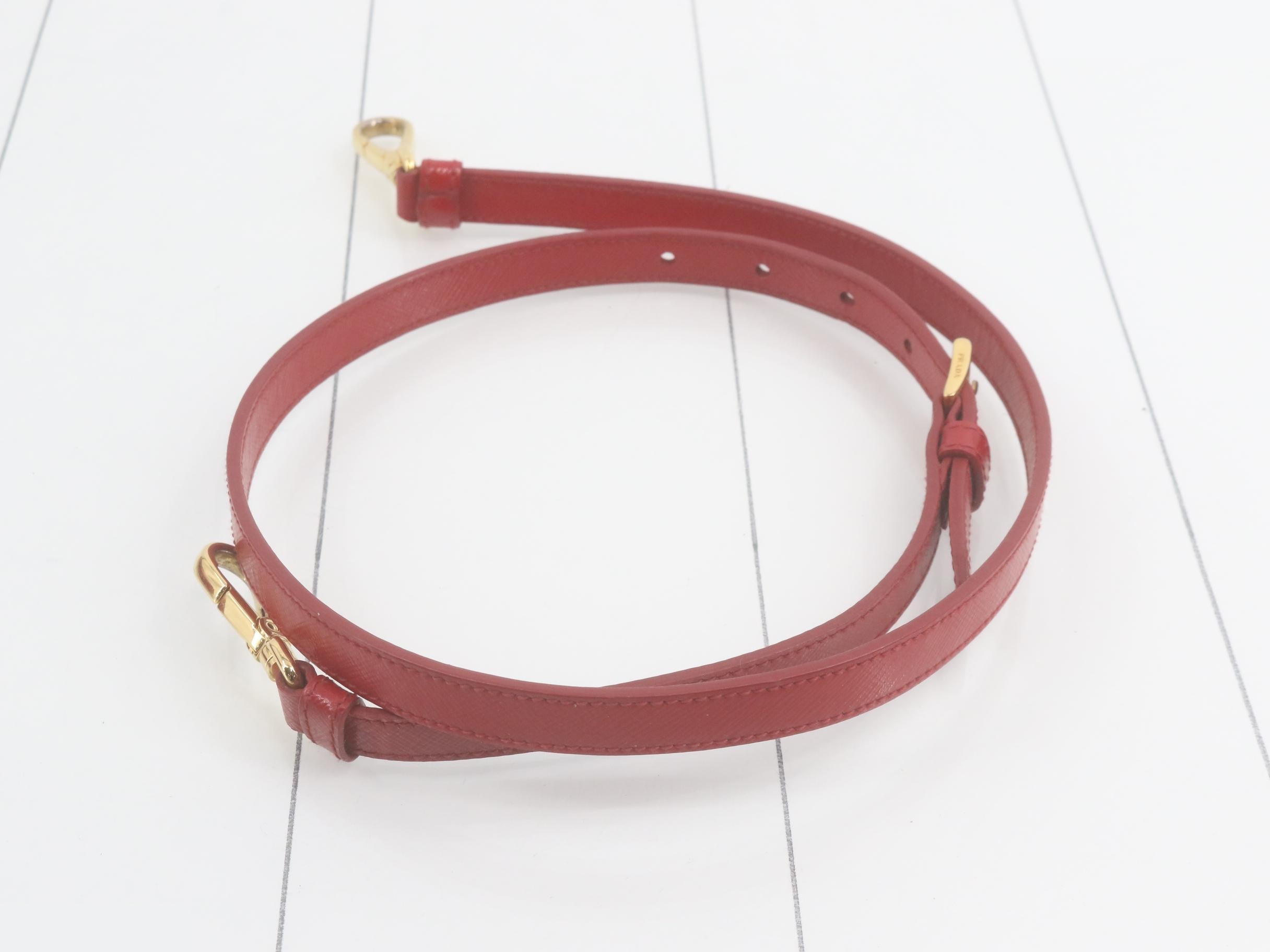 Galleria 2-Way Handbag, Saffiano Leather, Red — view 7