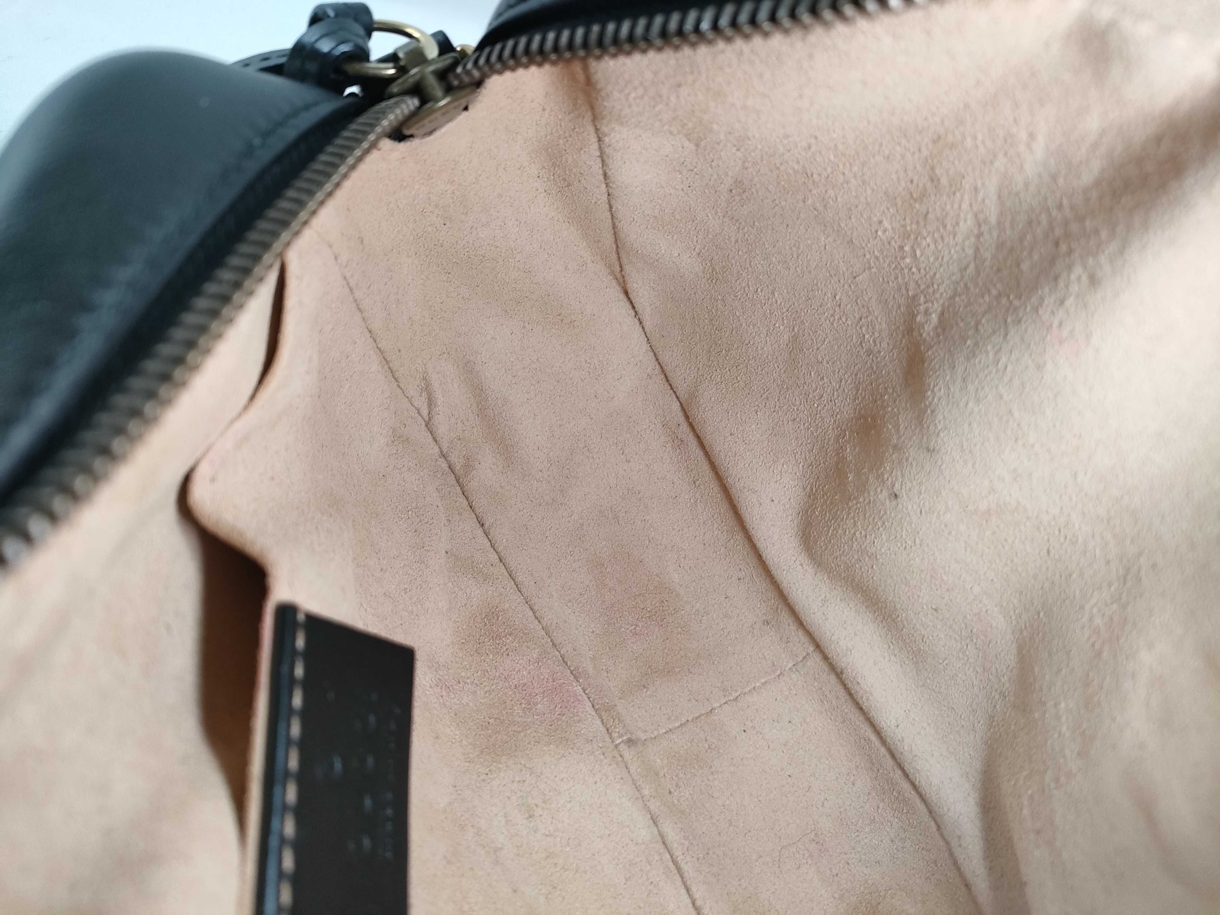 GG Marmont Leather Shoulder Bag, Black, Serial Number — view 11