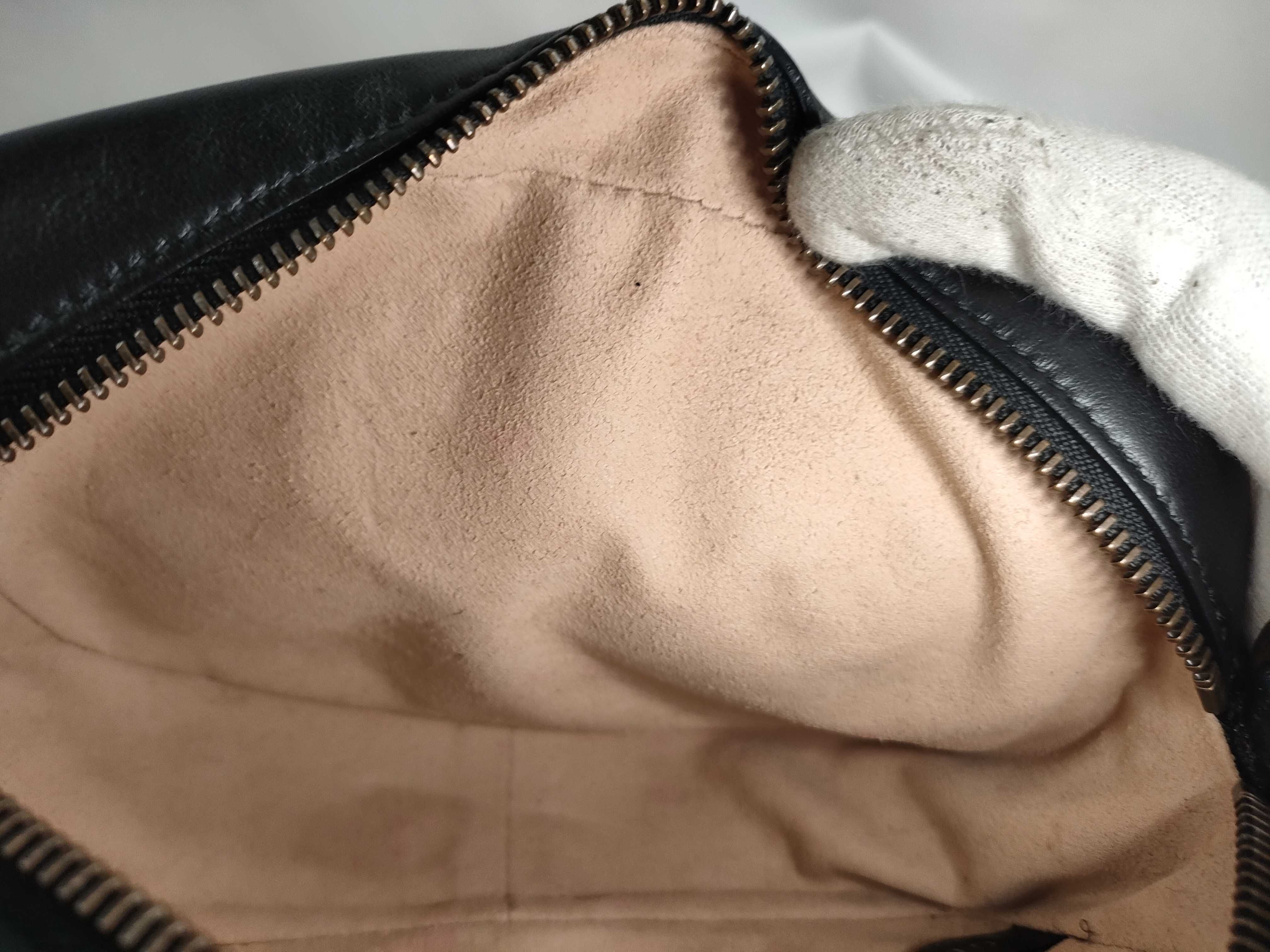 GG Marmont Leather Shoulder Bag, Black, Serial Number — view 12