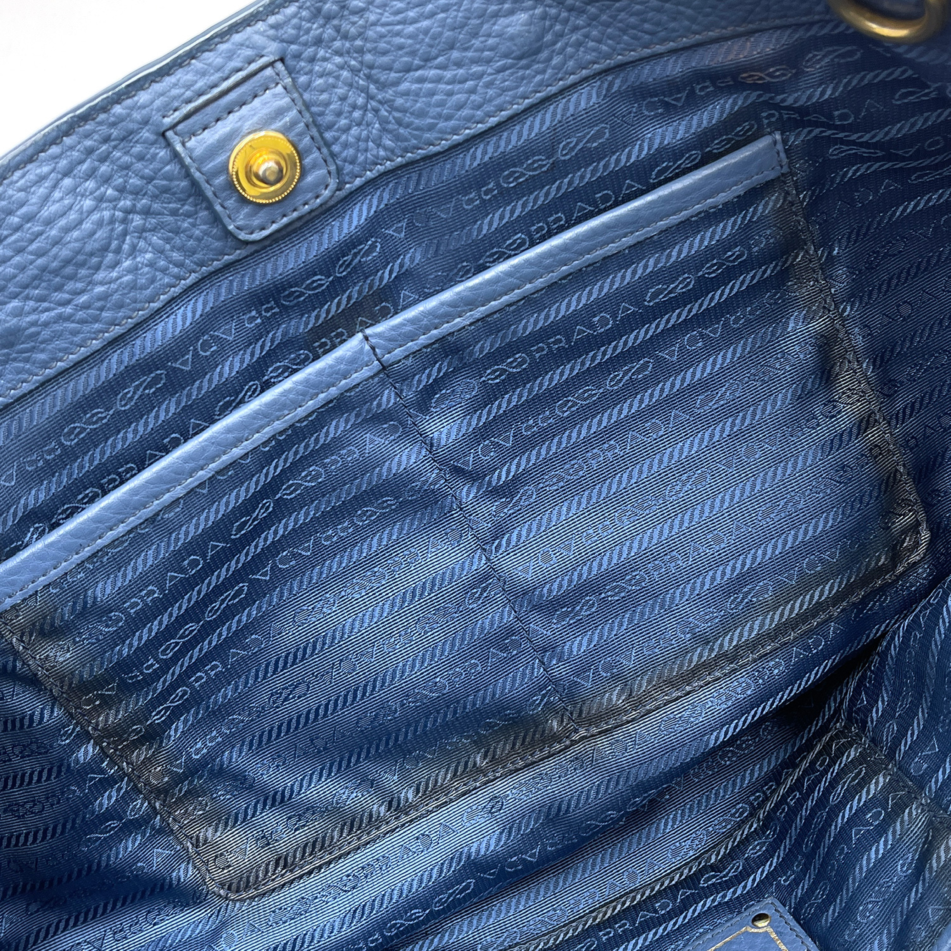 bag, Dino leather, blue handbag — view 12