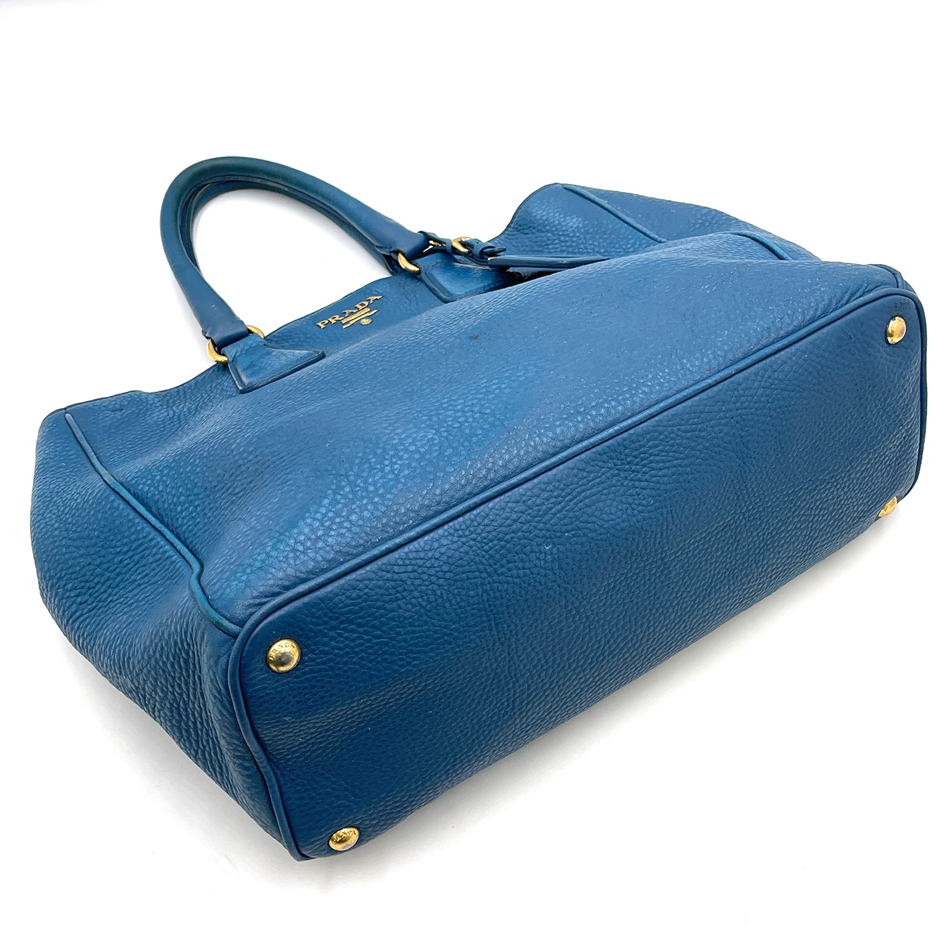 bag, Dino leather, blue handbag — view 4