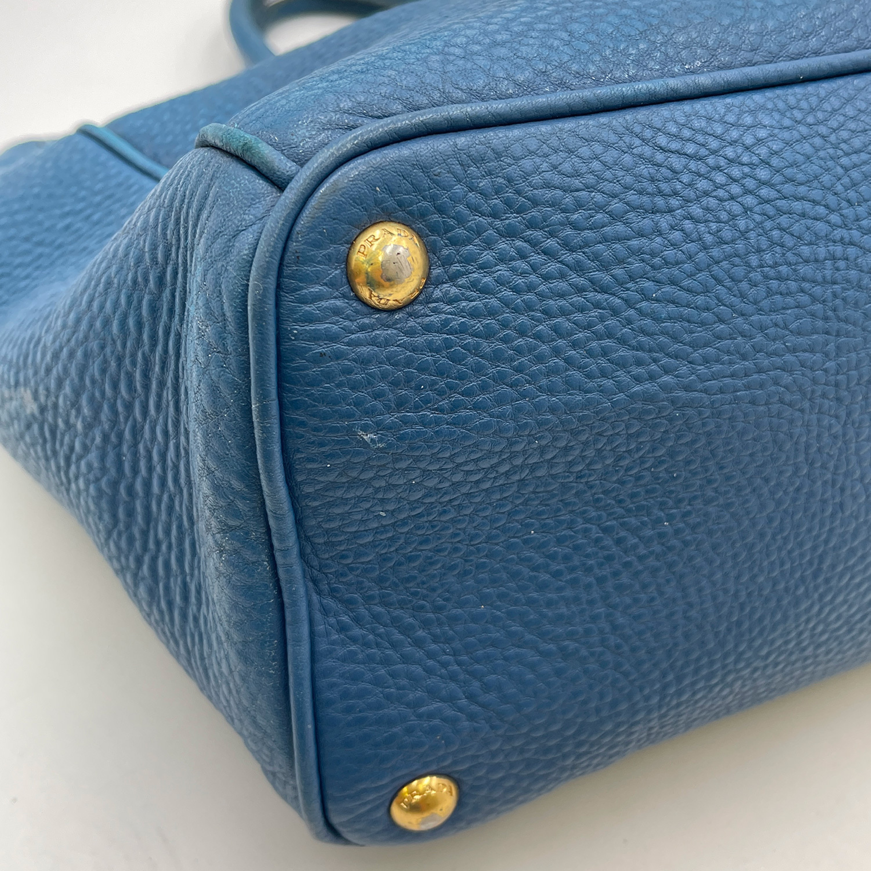 bag, Dino leather, blue handbag — view 5
