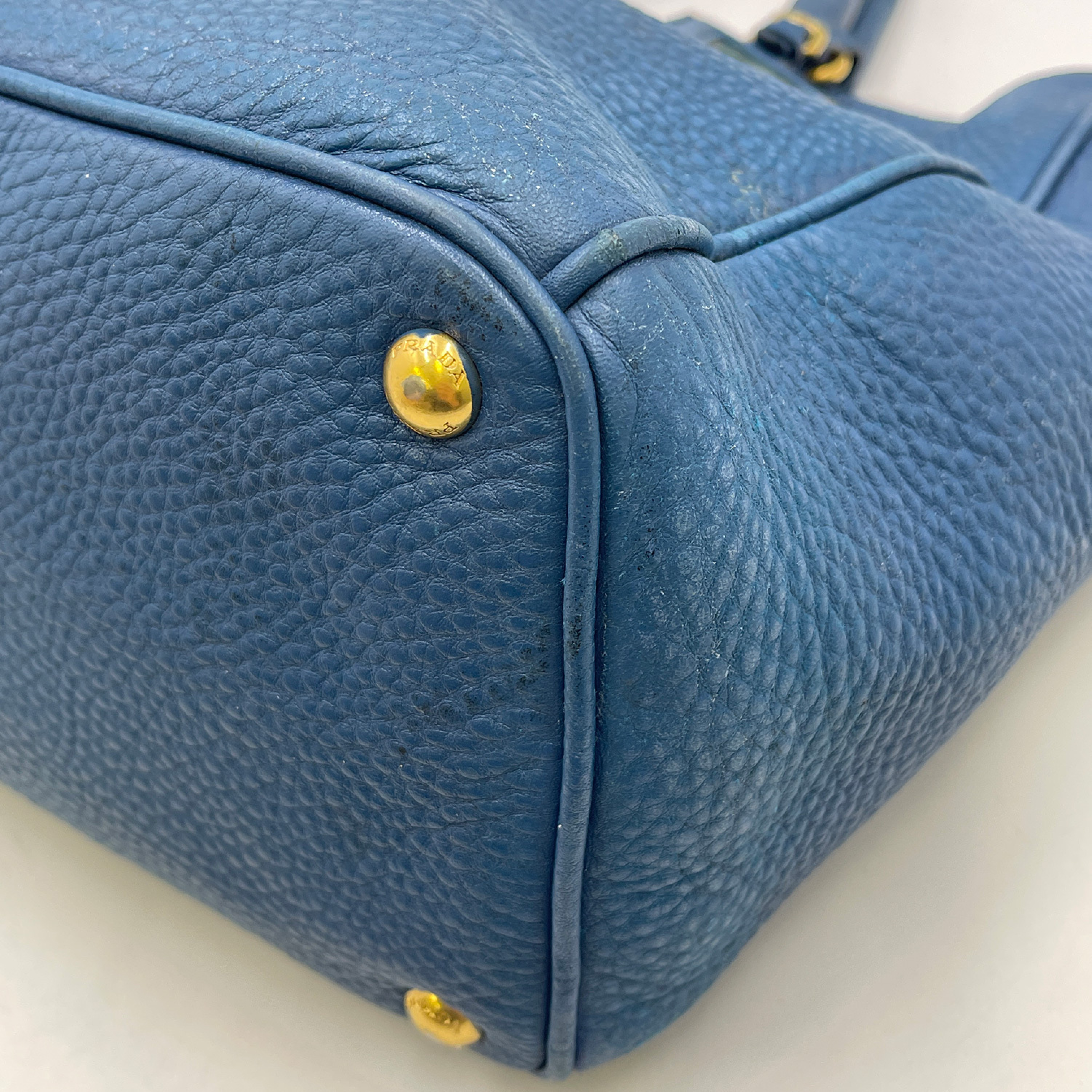 bag, Dino leather, blue handbag — view 6