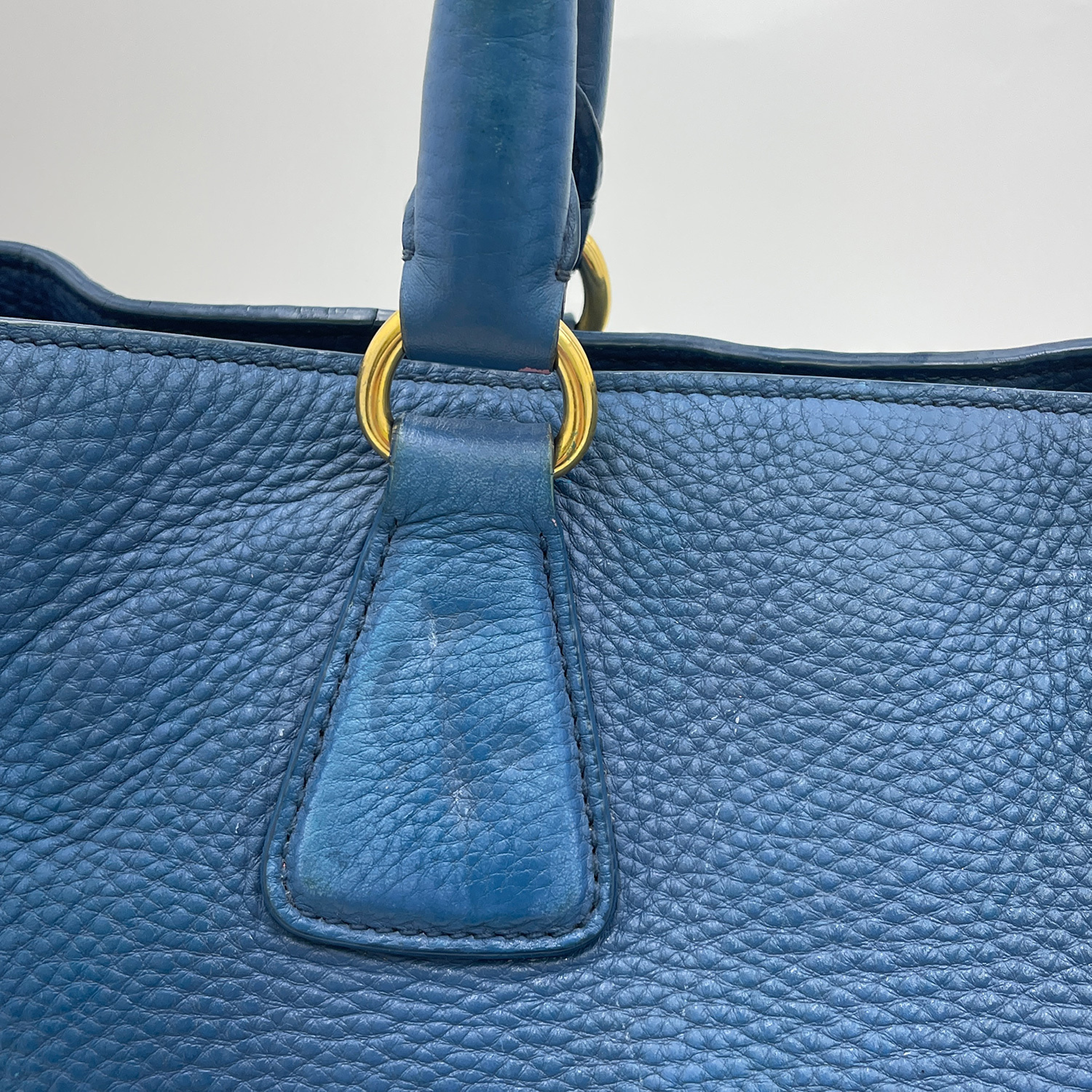 bag, Dino leather, blue handbag — view 8