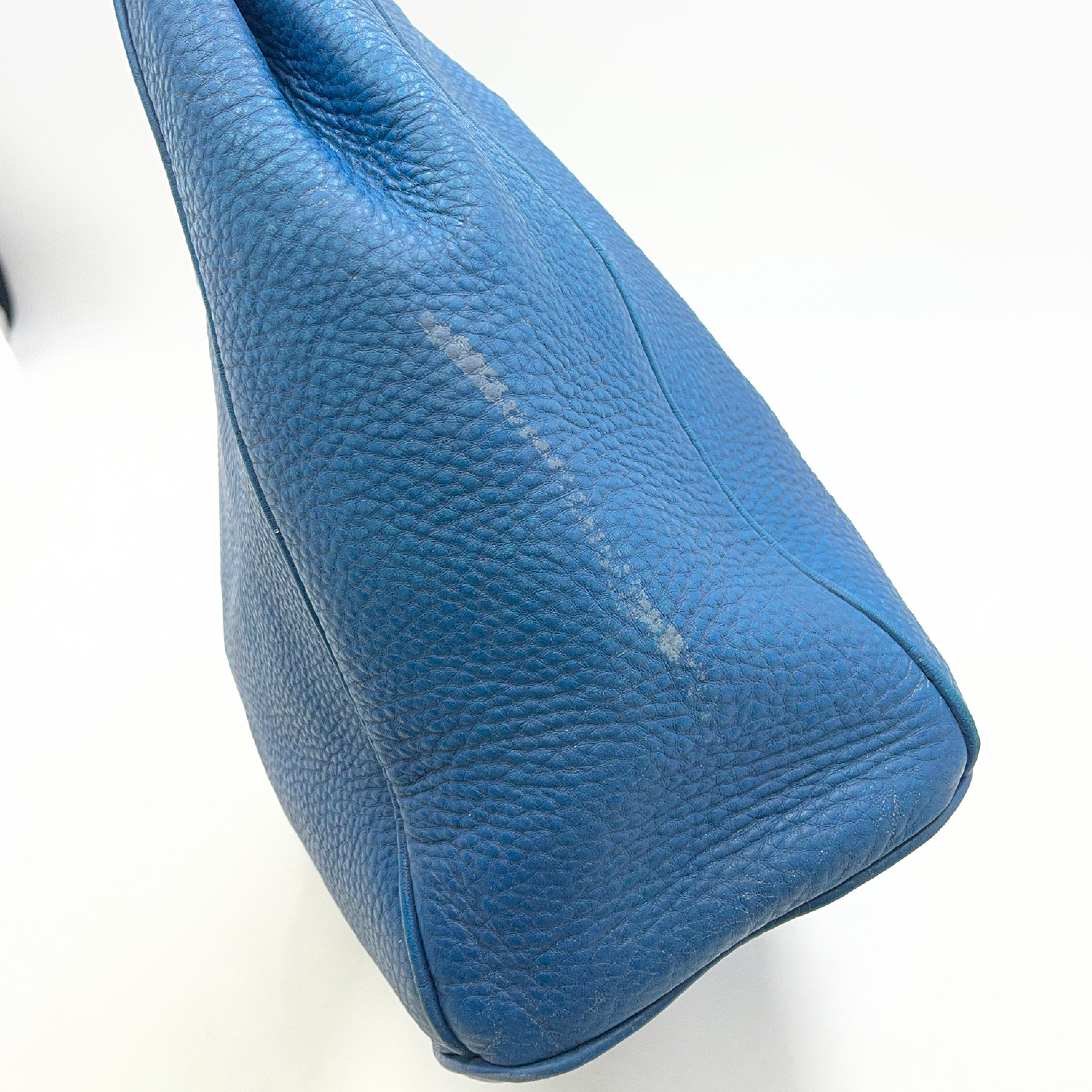 bag, Dino leather, blue handbag — view 9