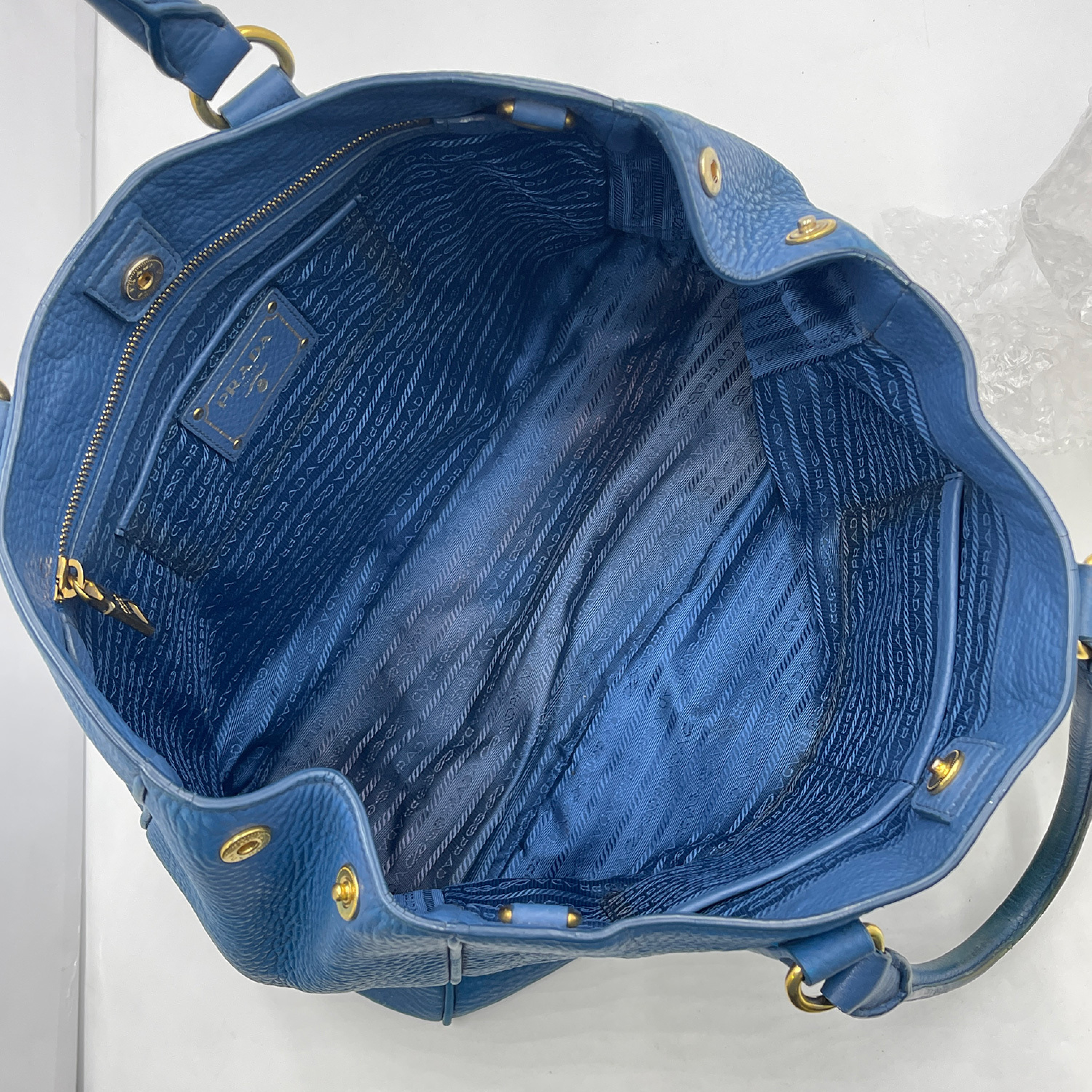 bag, Dino leather, blue handbag — view 10