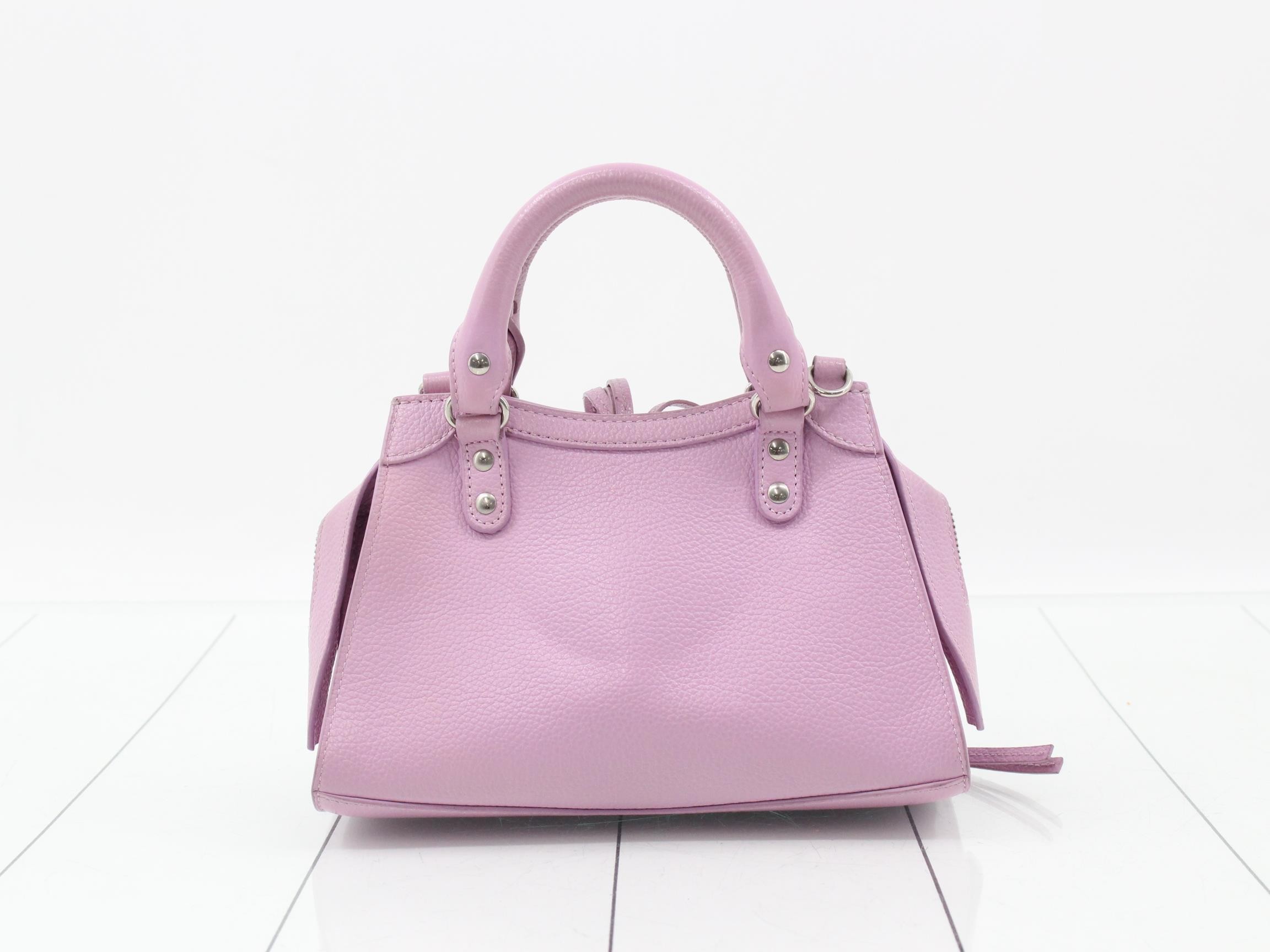 Neo Classic Nano 2-Way Handbag, Leather, Pink — view 2