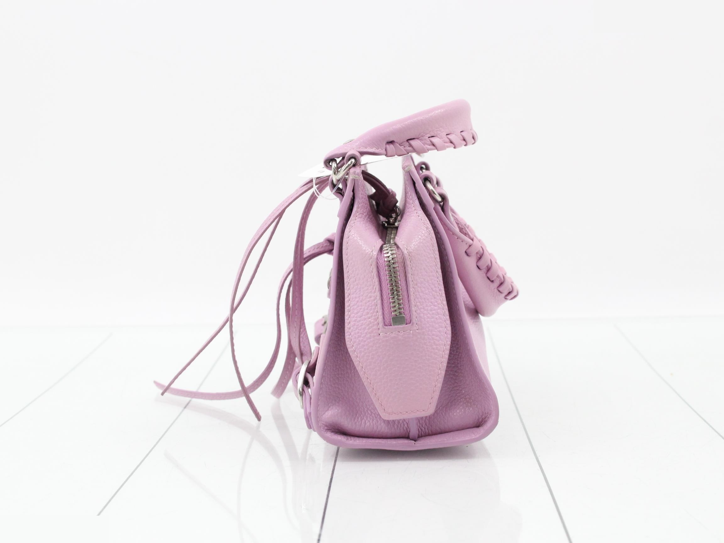 Neo Classic Nano 2-Way Handbag, Leather, Pink — view 3