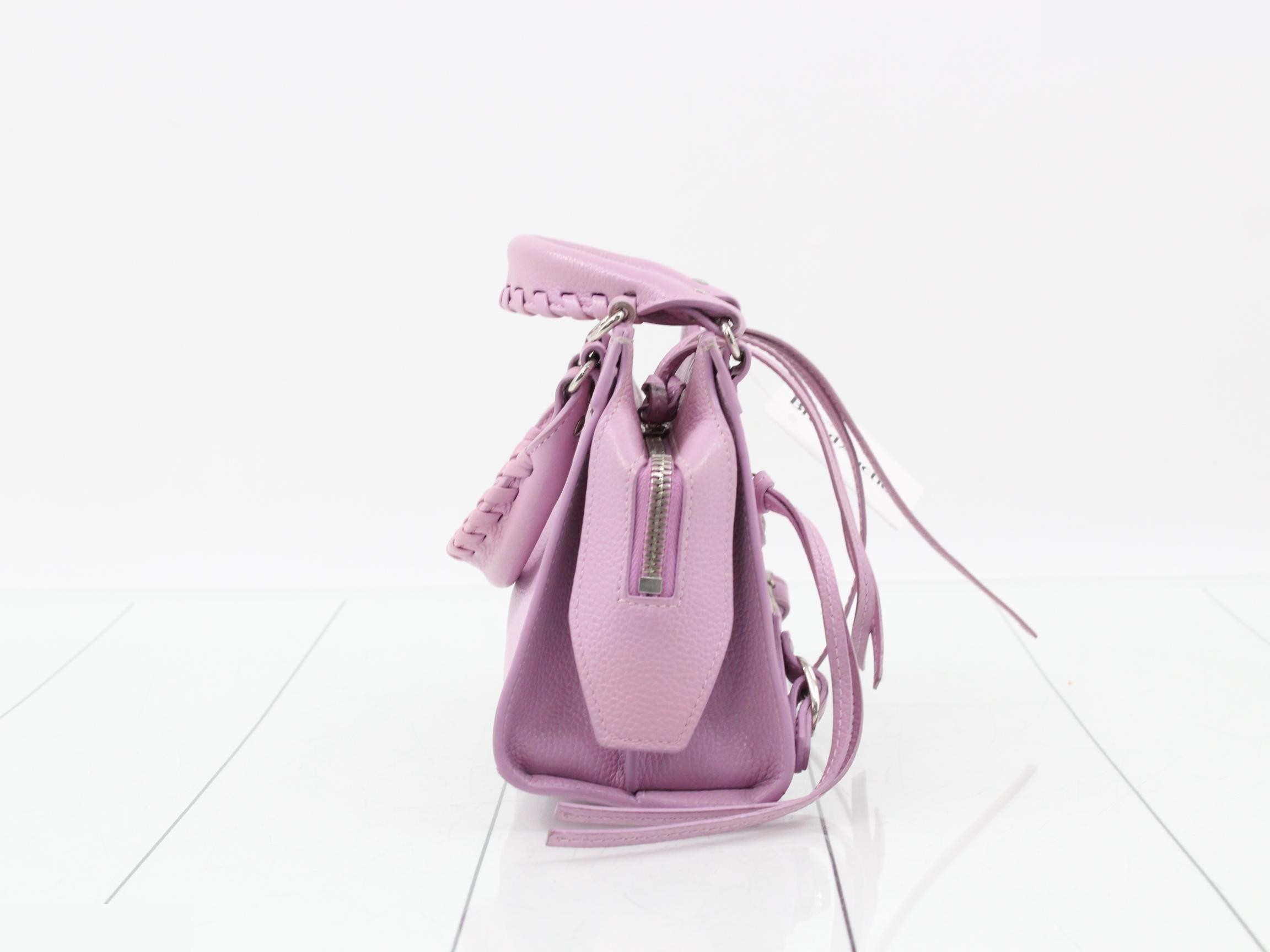 Neo Classic Nano 2-Way Handbag, Leather, Pink — view 4