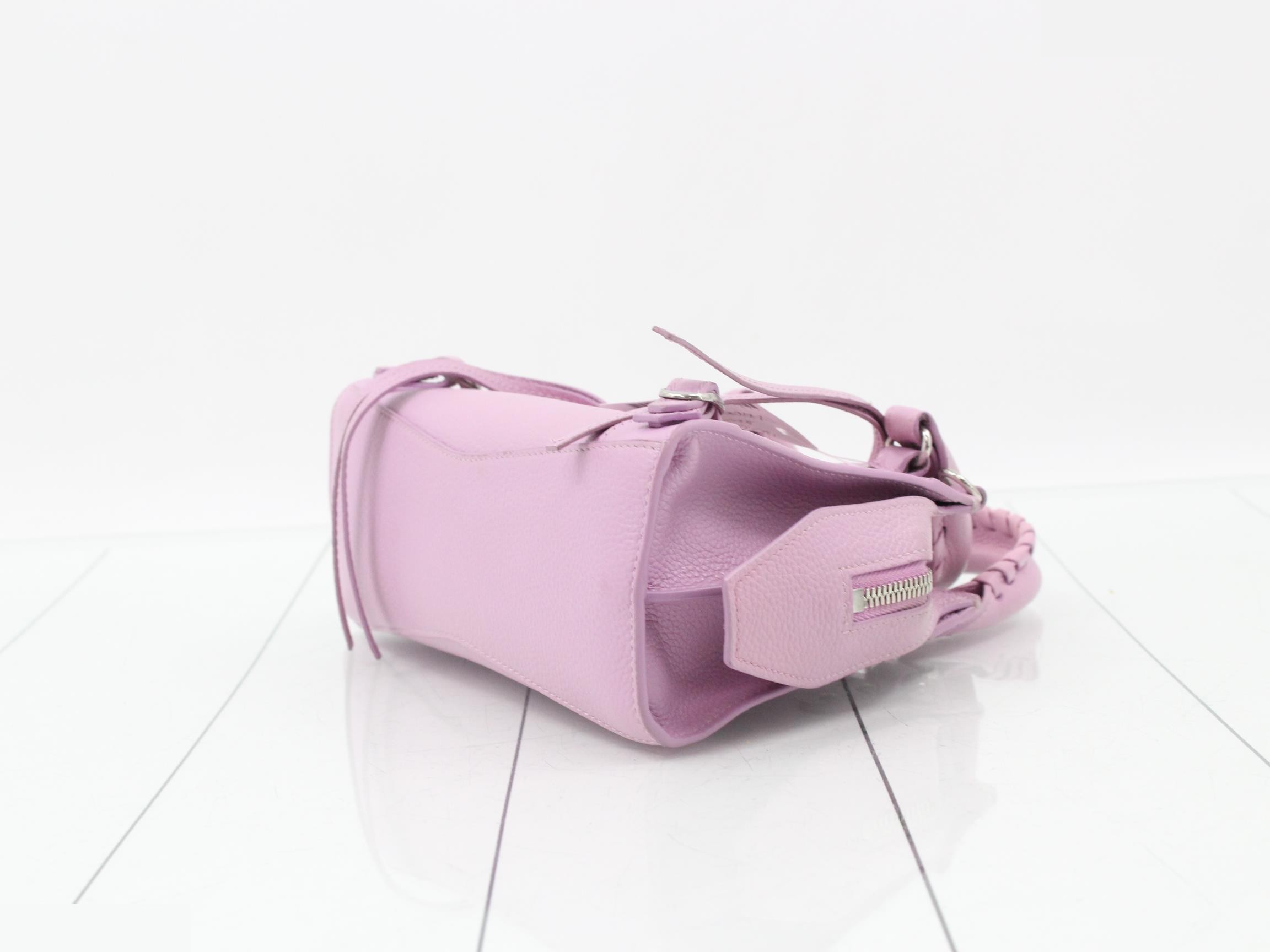 Neo Classic Nano 2-Way Handbag, Leather, Pink — view 6