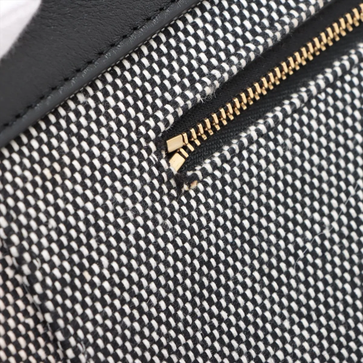 Belt Bag Mini Canvas x Leather 2-Way Handbag Gray x Black — view 13