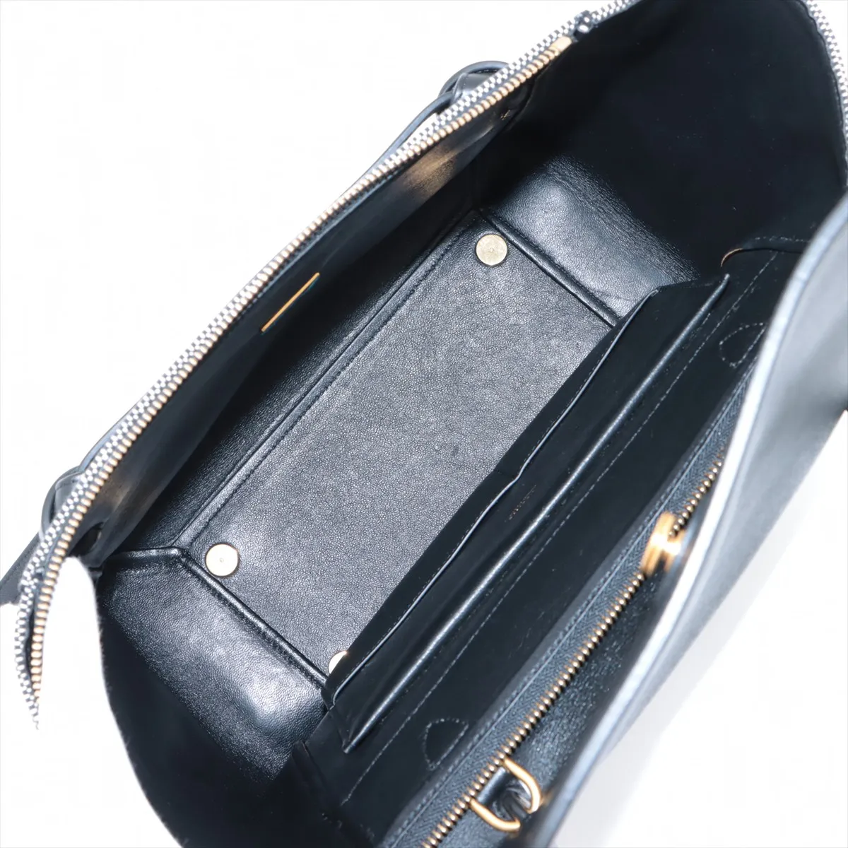 Belt Bag Mini Canvas x Leather 2-Way Handbag Gray x Black — view 8