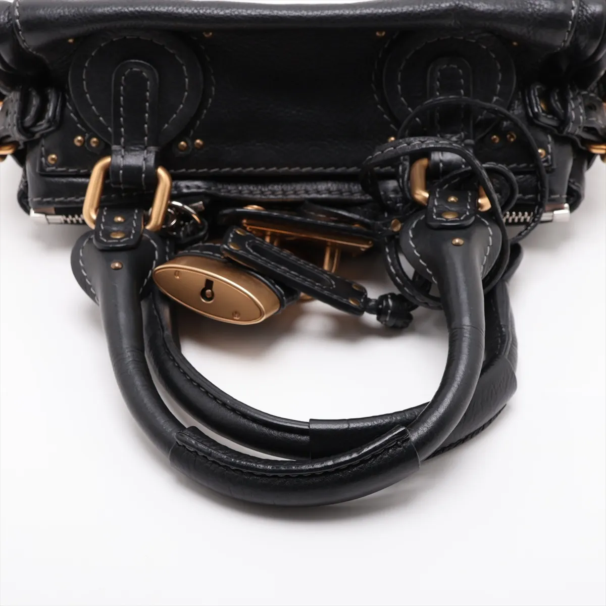 Paddington Leather Handbag, Black — view 5