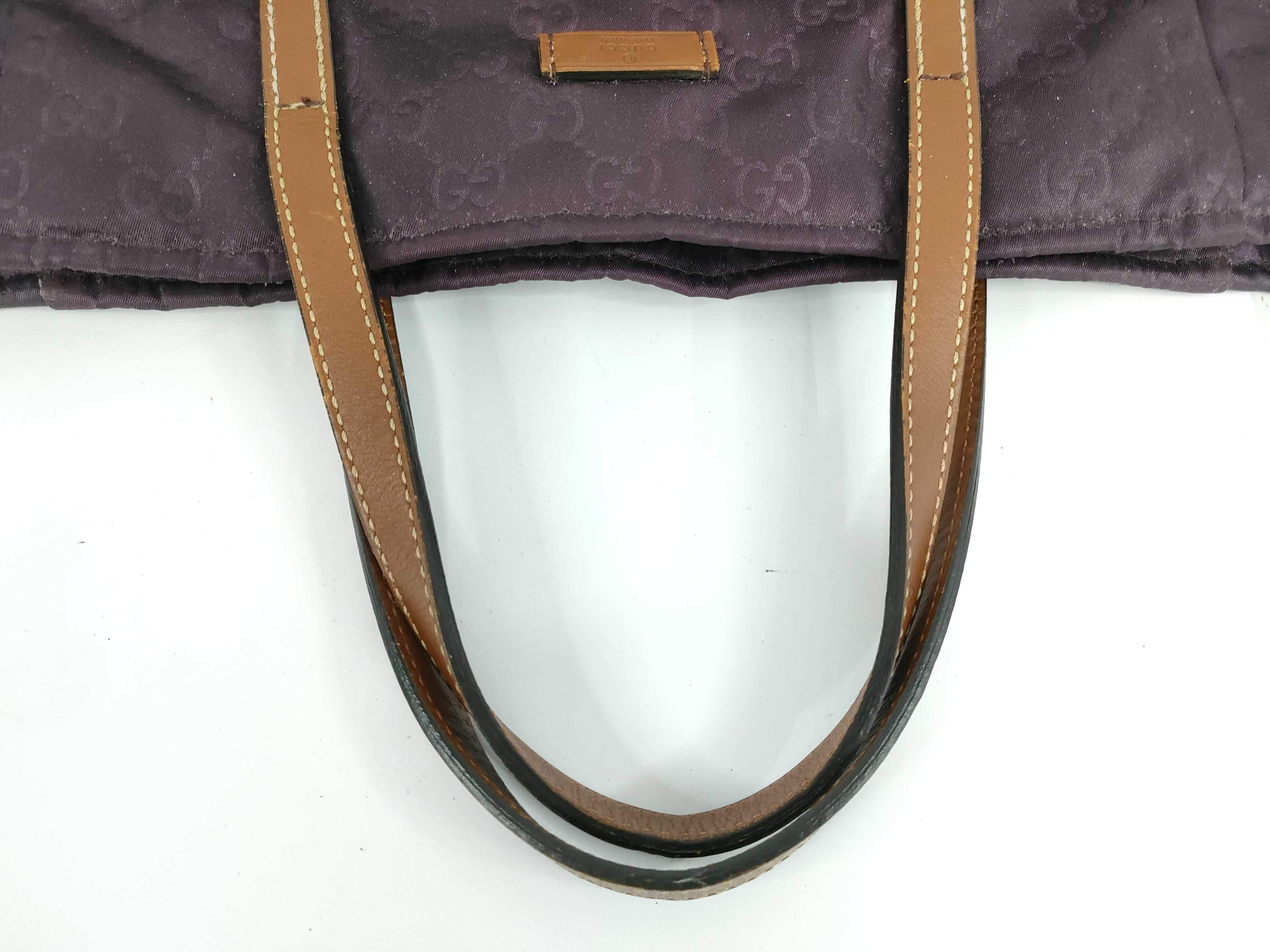 GG Nylon Handbag, Purple — view 3