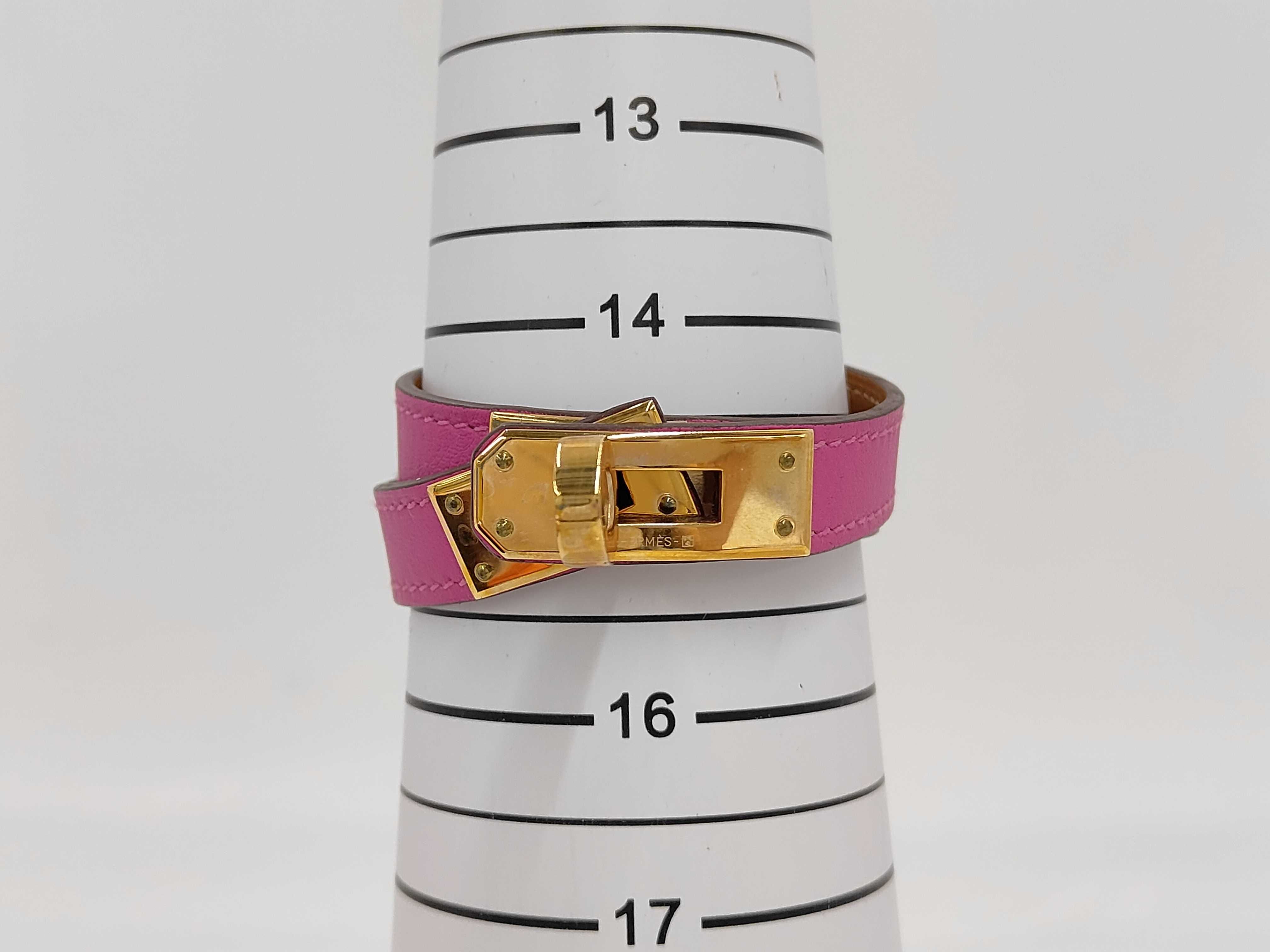 Purple Calf Kelly C Stamp Bracelet/Bangle — view 5
