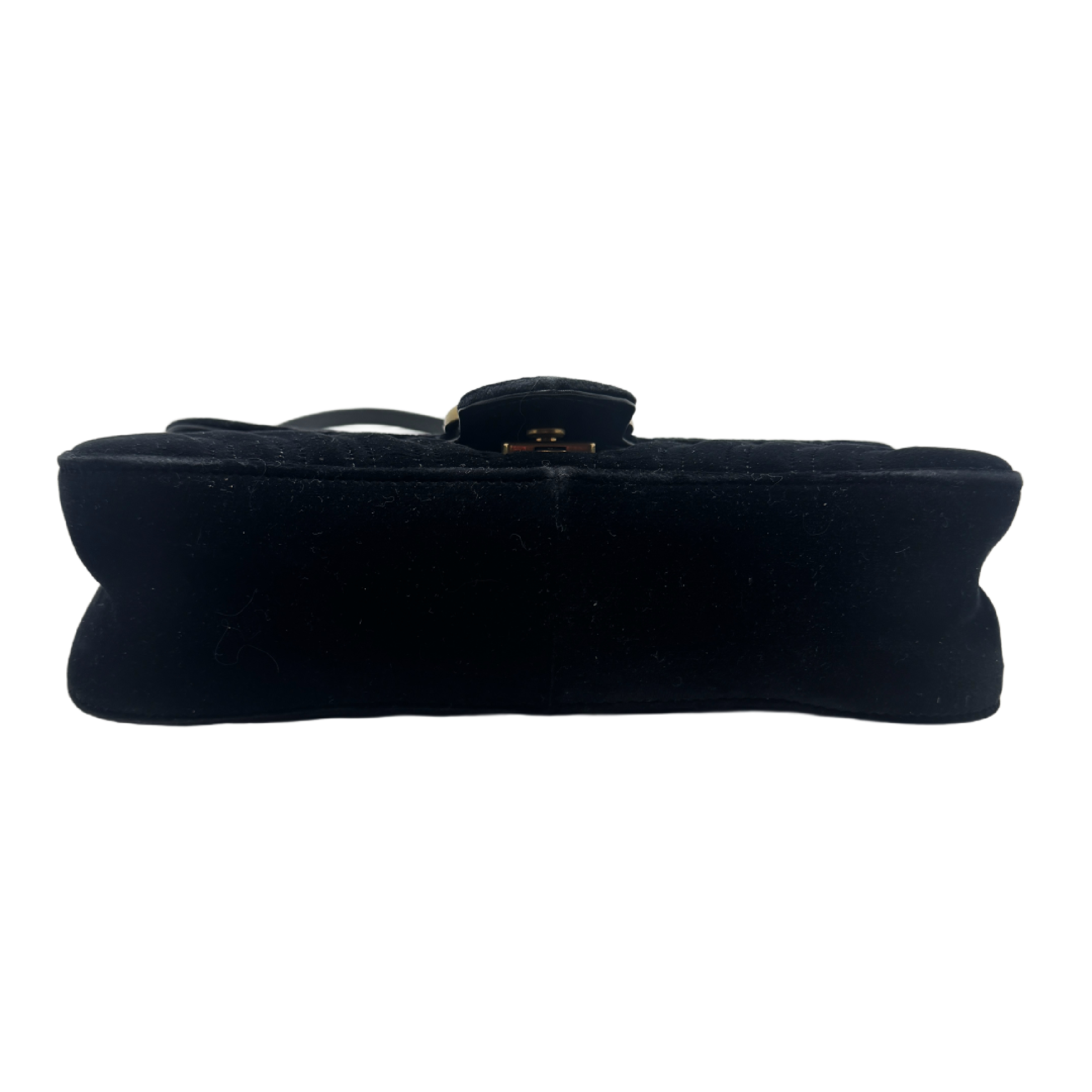 GG Marmont Velvet Small Shoulder Bag, Black — view 9