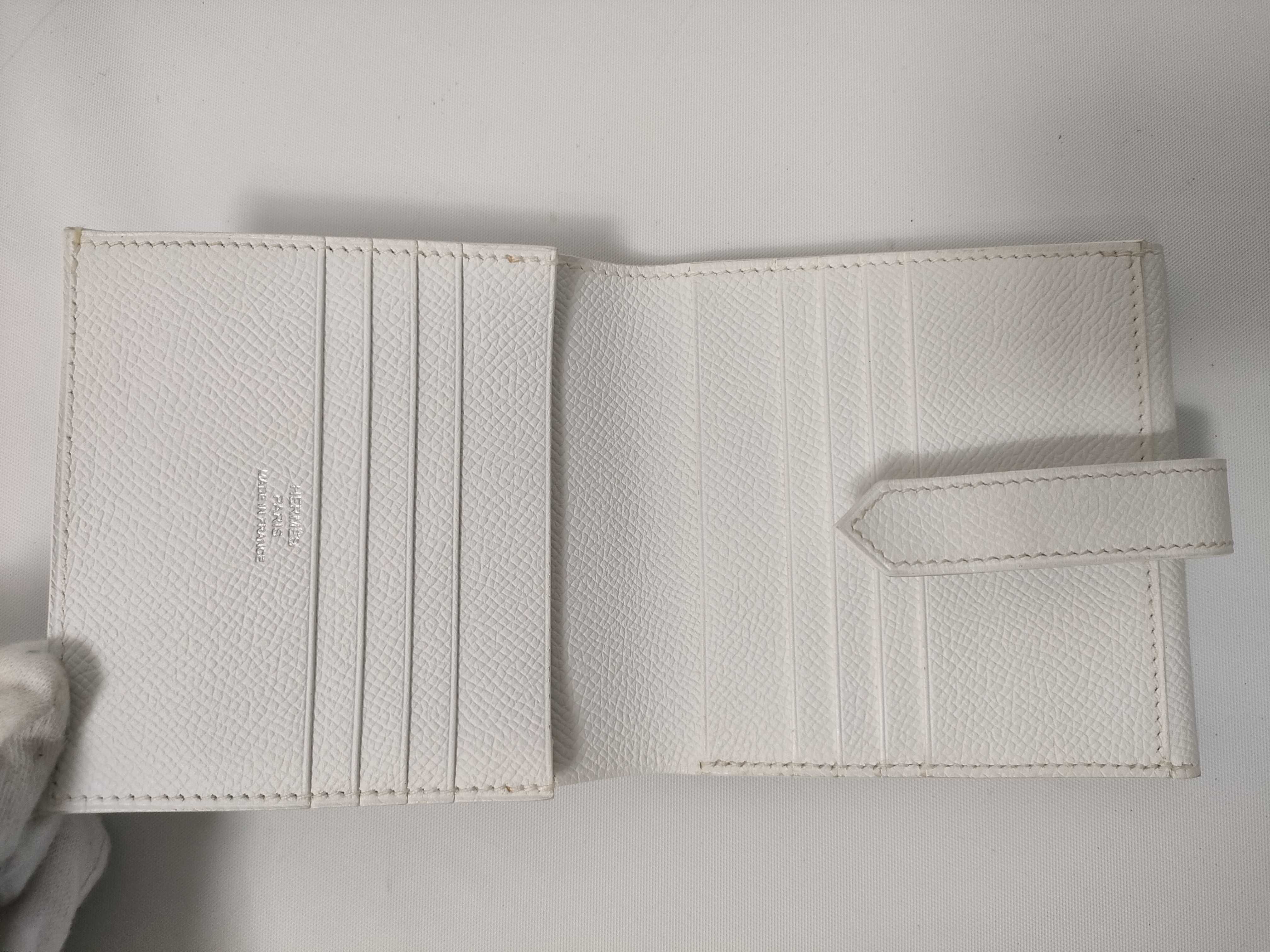 Bearn Hermes Bearn K7N Recto Verso White Wallet — view 8