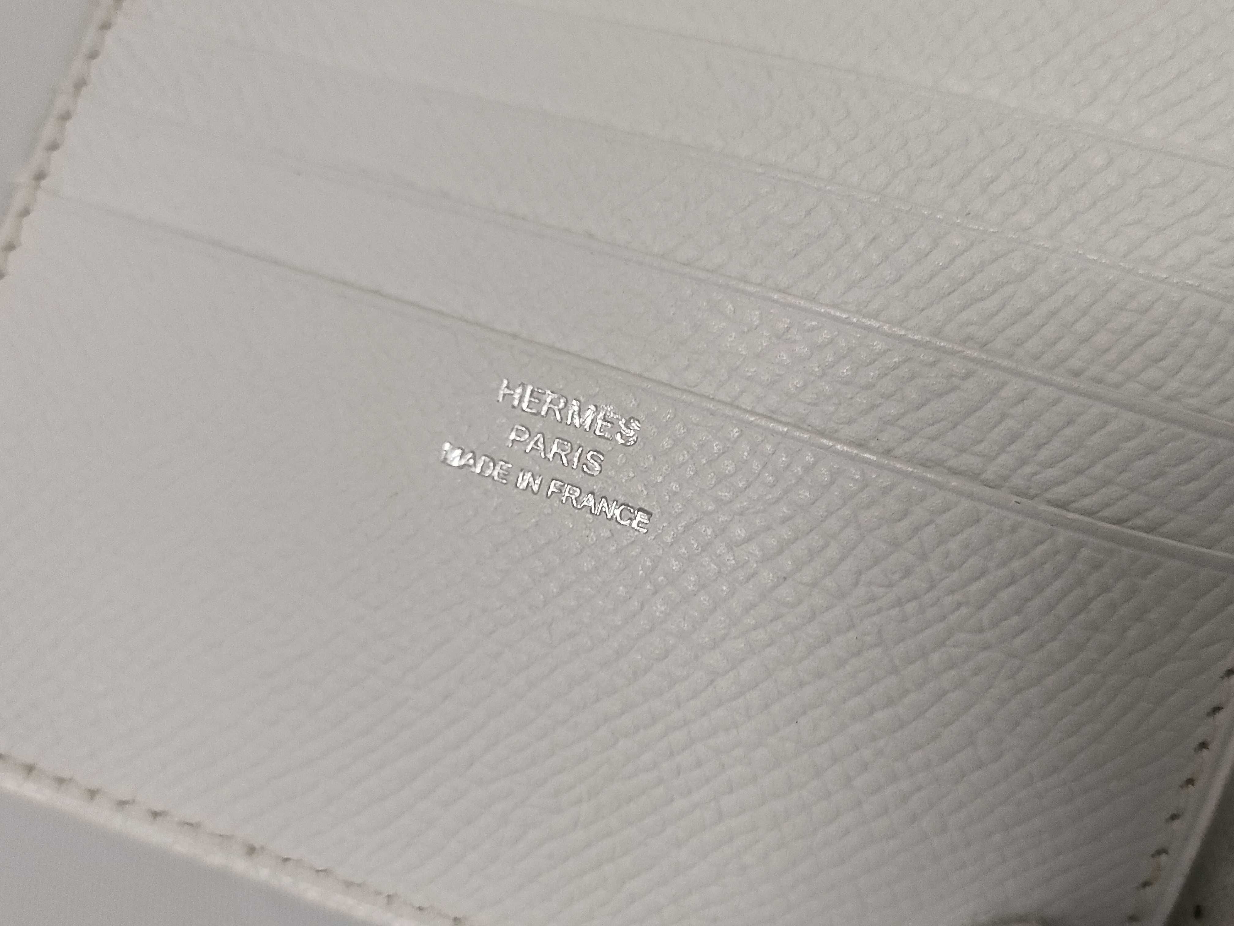 Bearn Hermes Bearn K7N Recto Verso White Wallet — view 9