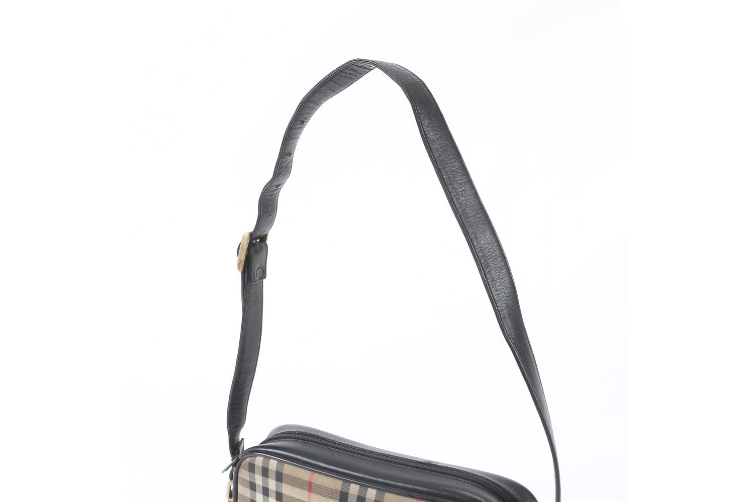 Nova Check Shadow Horse Leather Shoulder Bag — view 2