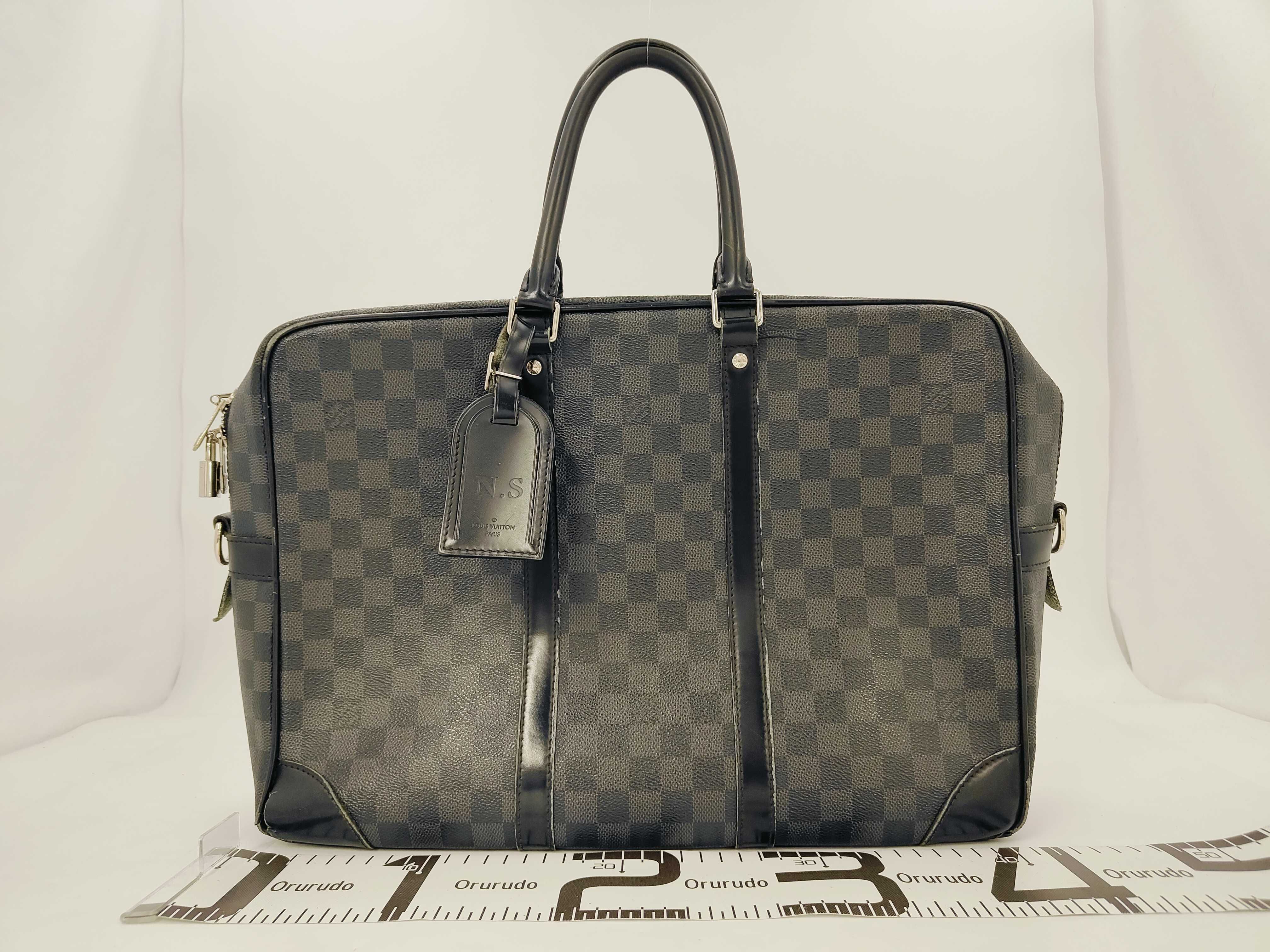 Damier Graphite Louis Vuitton Damier Graphite Porte Documents Voyage GM Leather Business Bag — view 2