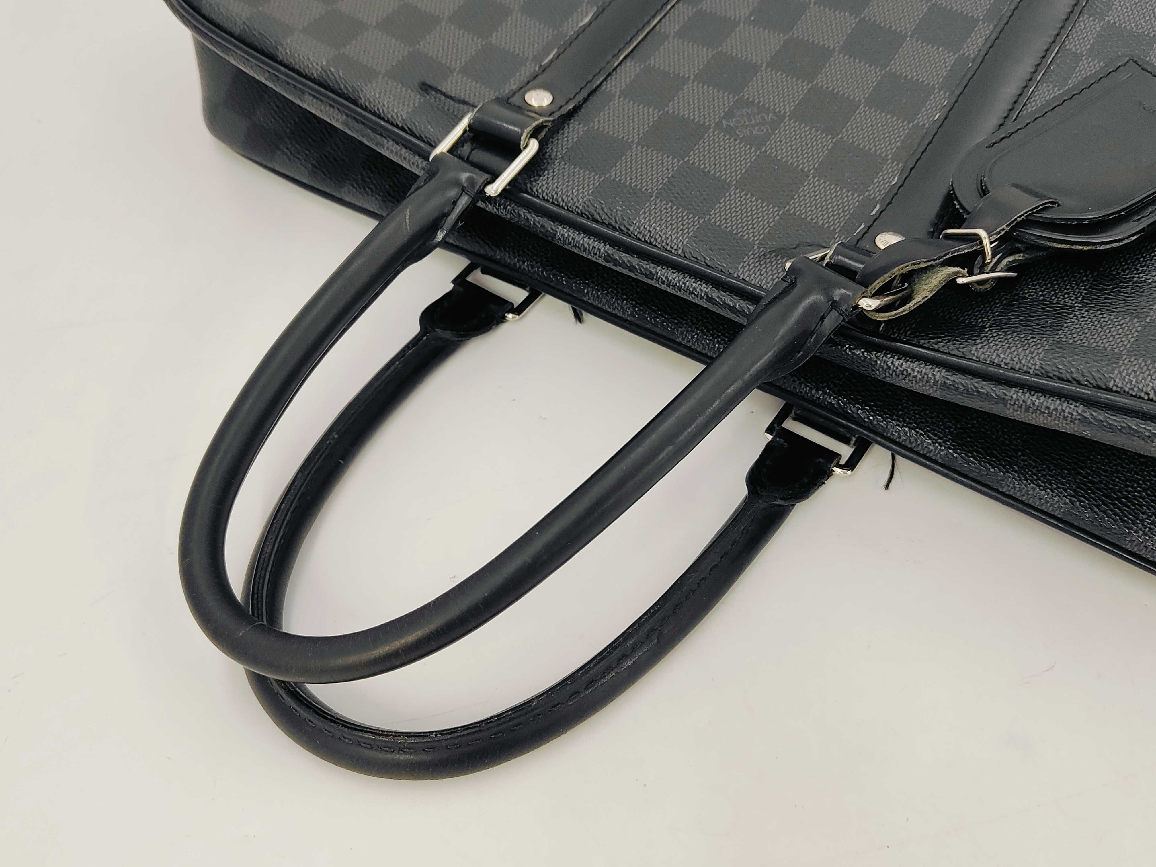 Damier Graphite Louis Vuitton Damier Graphite Porte Documents Voyage GM Leather Business Bag — view 3